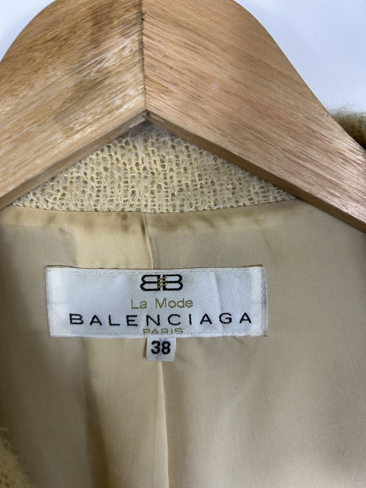 Balenciaga 🔥Vintage Luxury Balenciaga Mohair Button Cropped Jacket Size XS / US 0-2 / IT 36-38 - 8 Thumbnail