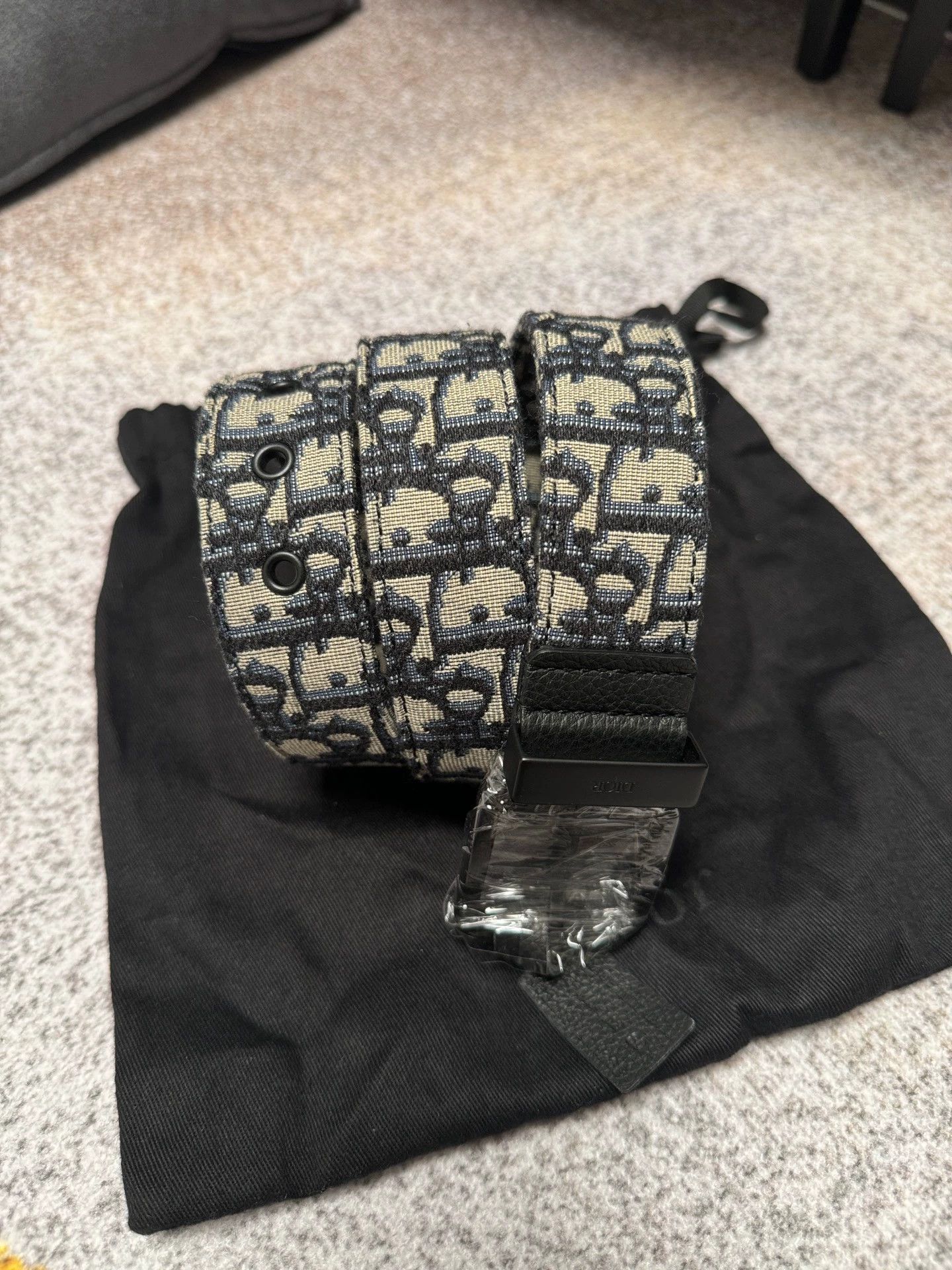Dior Dior Oblique 3.5cm Black Belt 80 Size ONE SIZE - 2 Thumbnail