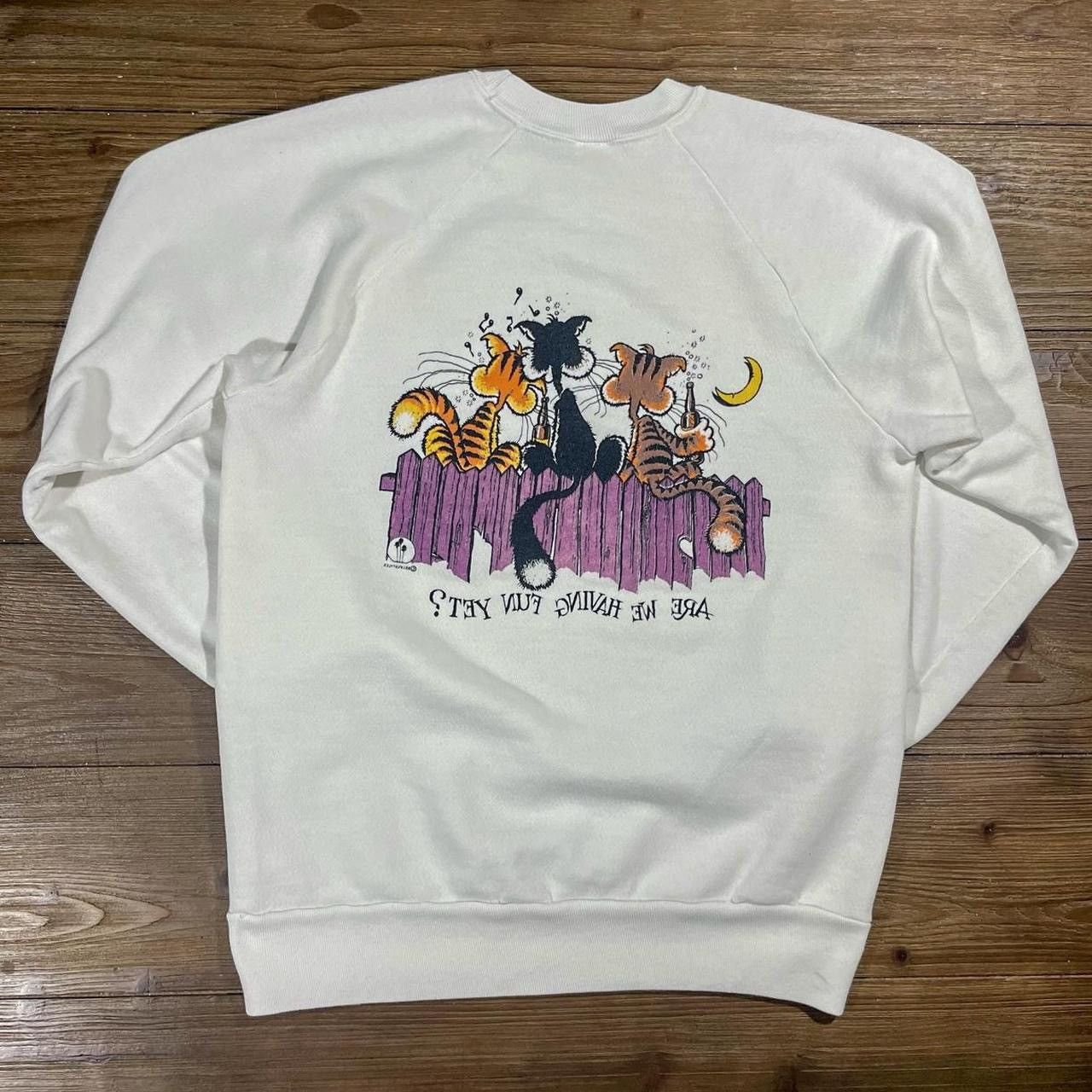 Anvil × Vintage Vintage 1985 Ft. Myers, Florida Drunk Cats Sweatshirt Size US S / EU 44-46 / 1 - 2 Thumbnail