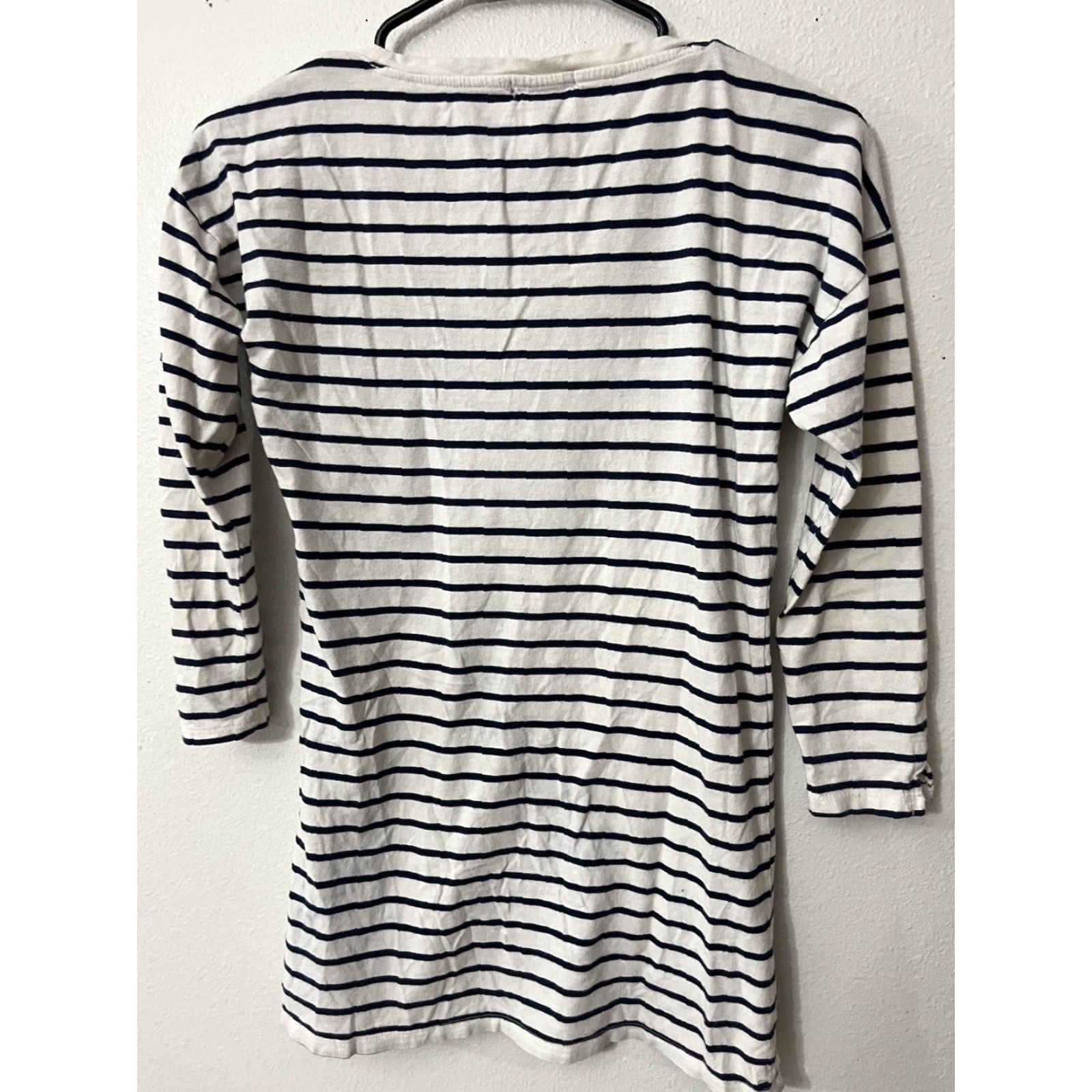 Gap Gap Favorite Pocket Tee XS White Striped 3/4 Sleeve Pullover Women Bella Cotton Blend Shirt (Non-Vintage) Size XS / US 0-2 / IT 36-38 - 3 Thumbnail