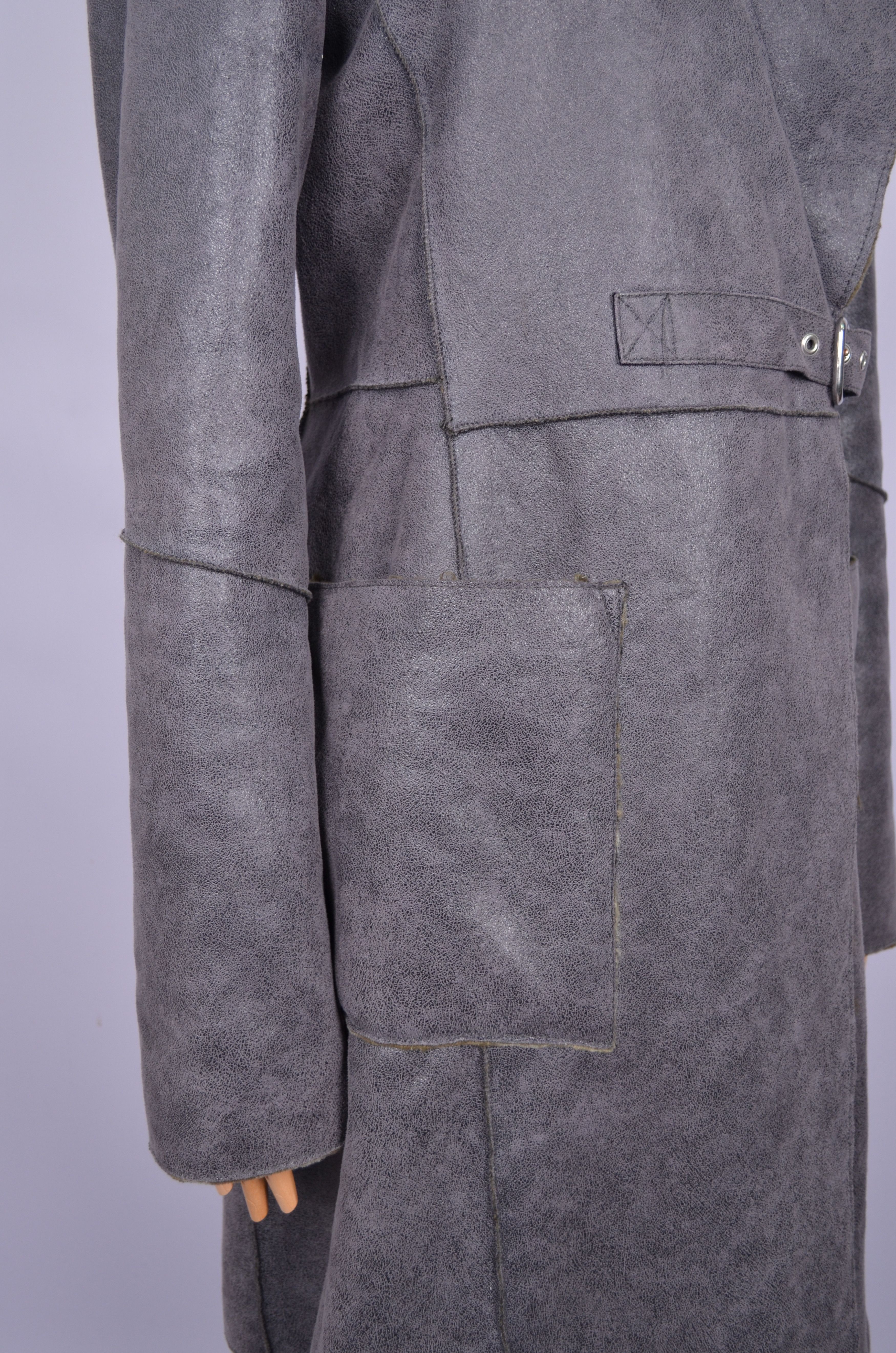 Armani × Designer Armani Jeans Faux Fur Grey Sheepskin Coat Jacket US8 Vintage Size M / US 6-8 / IT 42-44 - 14 Thumbnail
