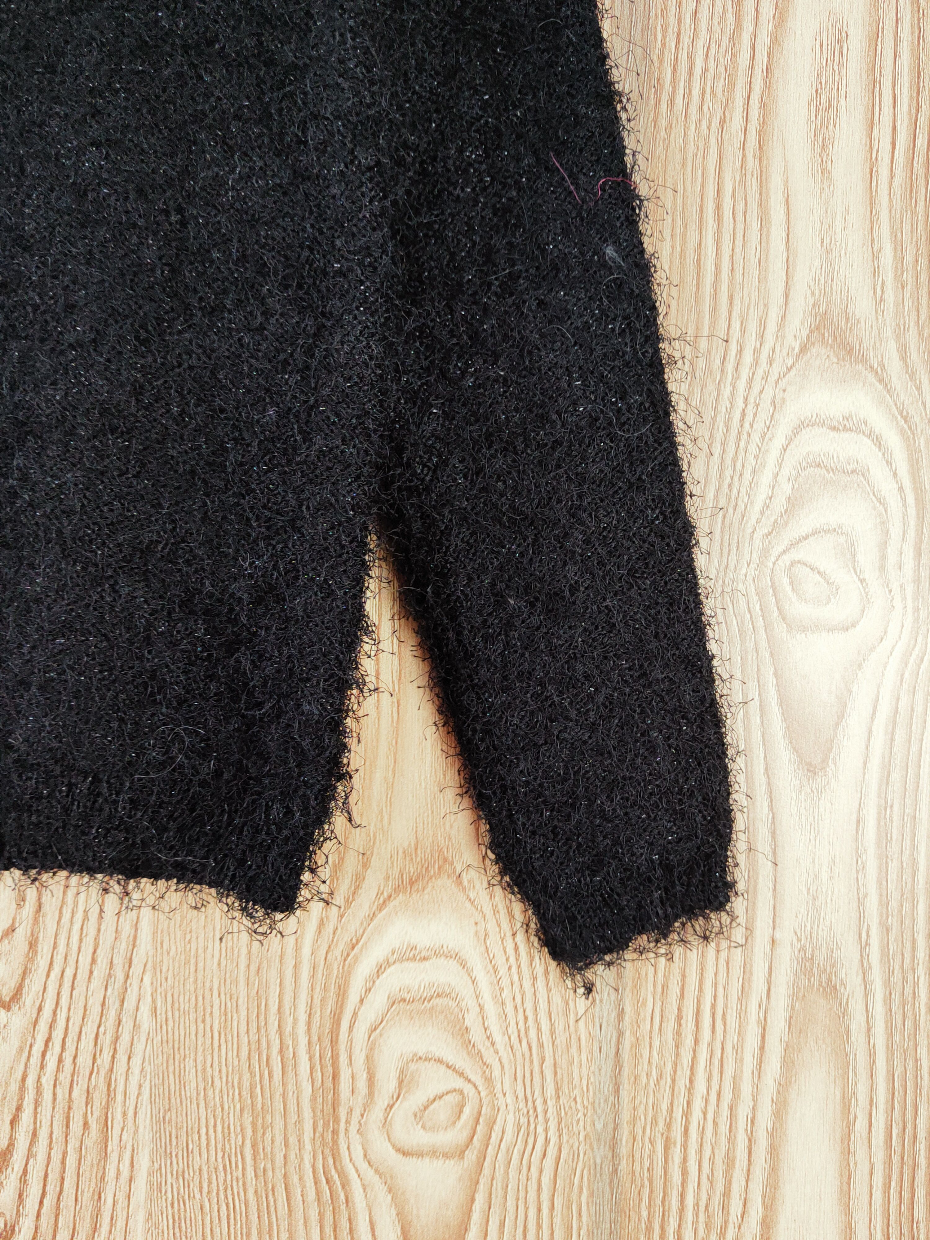 Japanese Brand × Vintage Clovis Black Shag Shaggy Fur Mohair Knitwear #W765 Size XS / US 0-2 / IT 36-38 - 6 Thumbnail