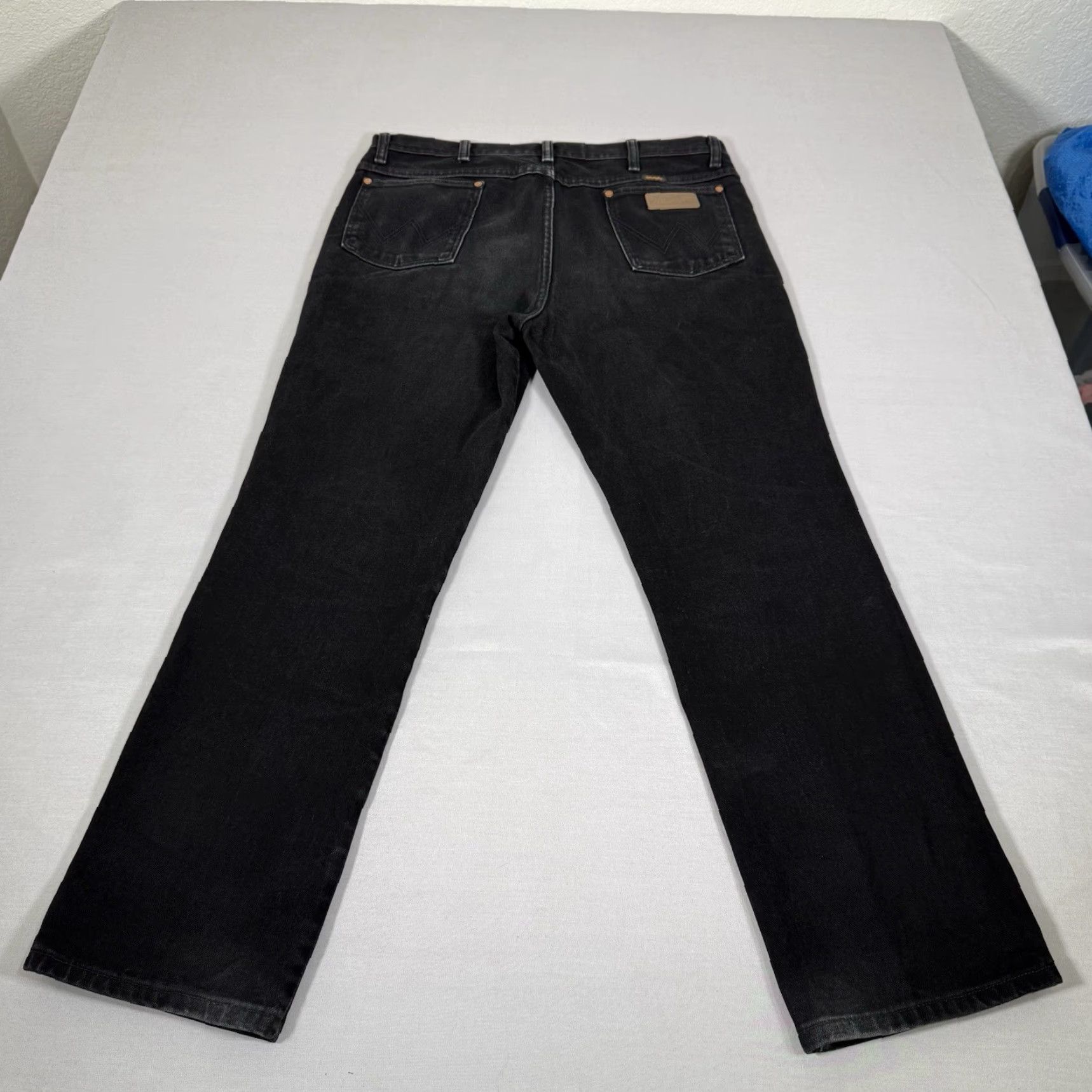 Wrangler Wrangler Jeans Men 36x30 Black 936 Slim Straight Denim Pants Western Work Cowboy Size US 36 / EU 52 - 3 Thumbnail