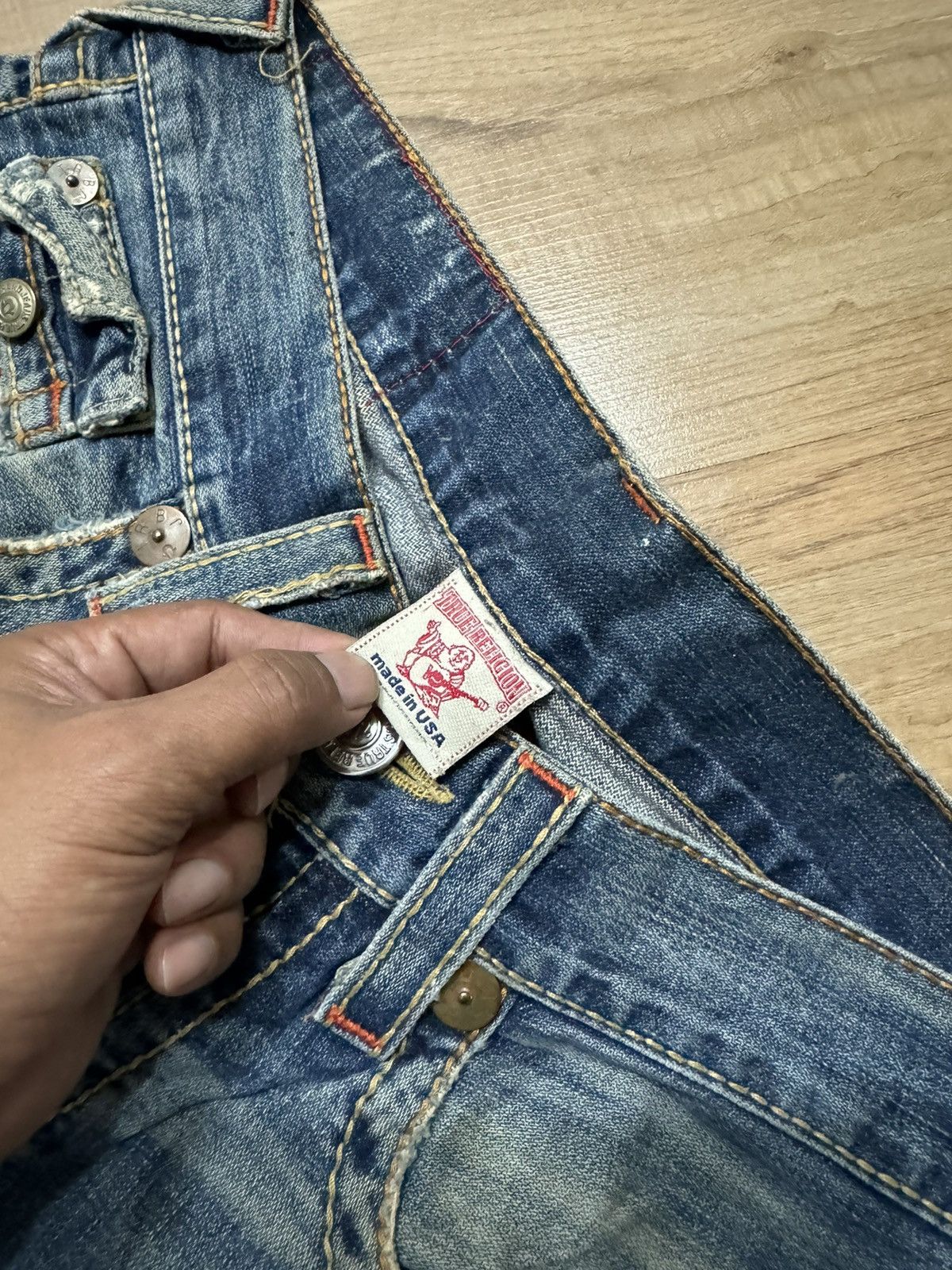 True Religion VINTAGE TRUE RELIGION FLARE JEANS Size US 35 - 3 Thumbnail