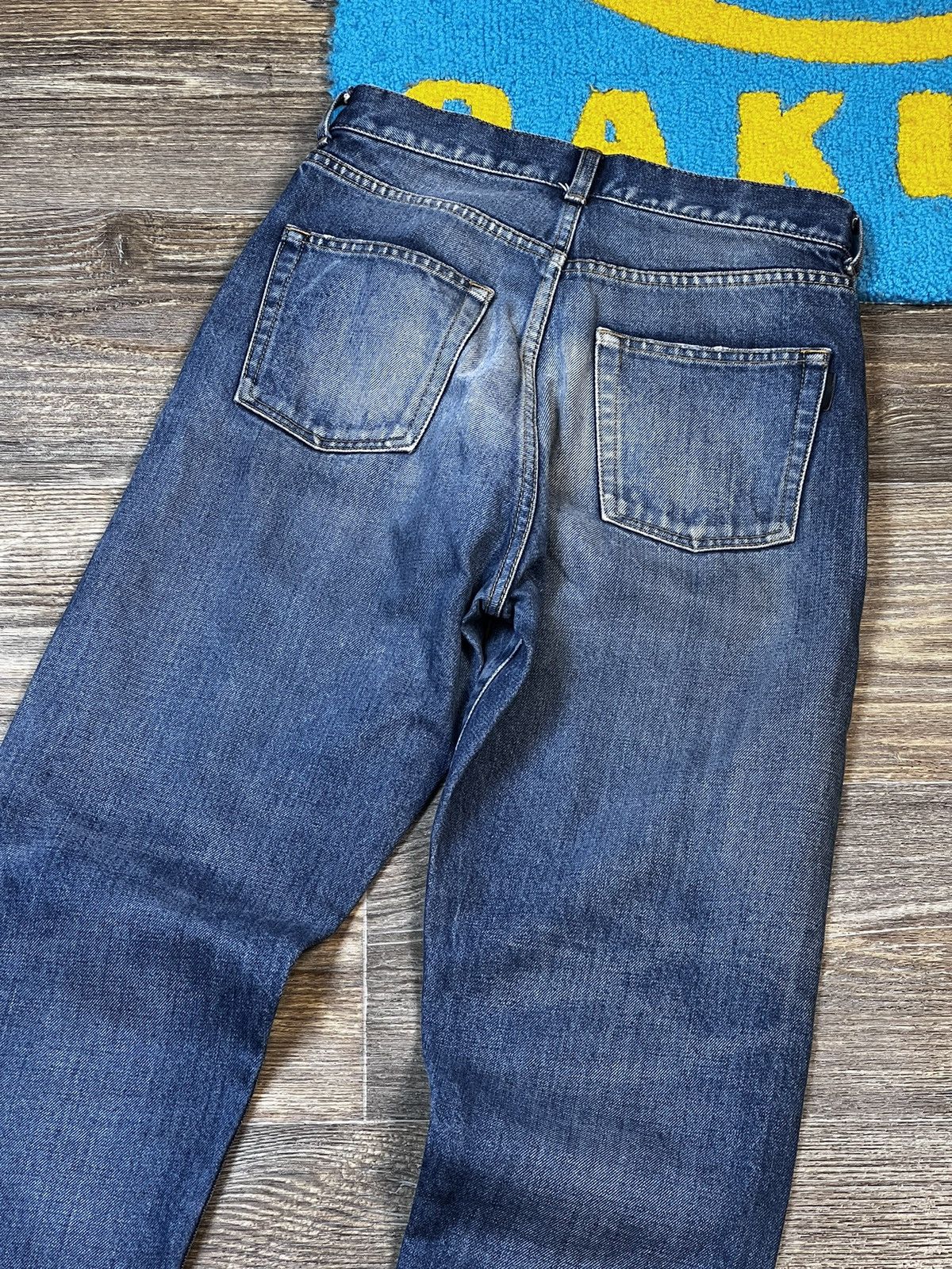Saint Laurent Paris Saint Laurent Blue Denim Japanese High Rise Pant Size 25" / US 0 / IT 36 - 10 Thumbnail