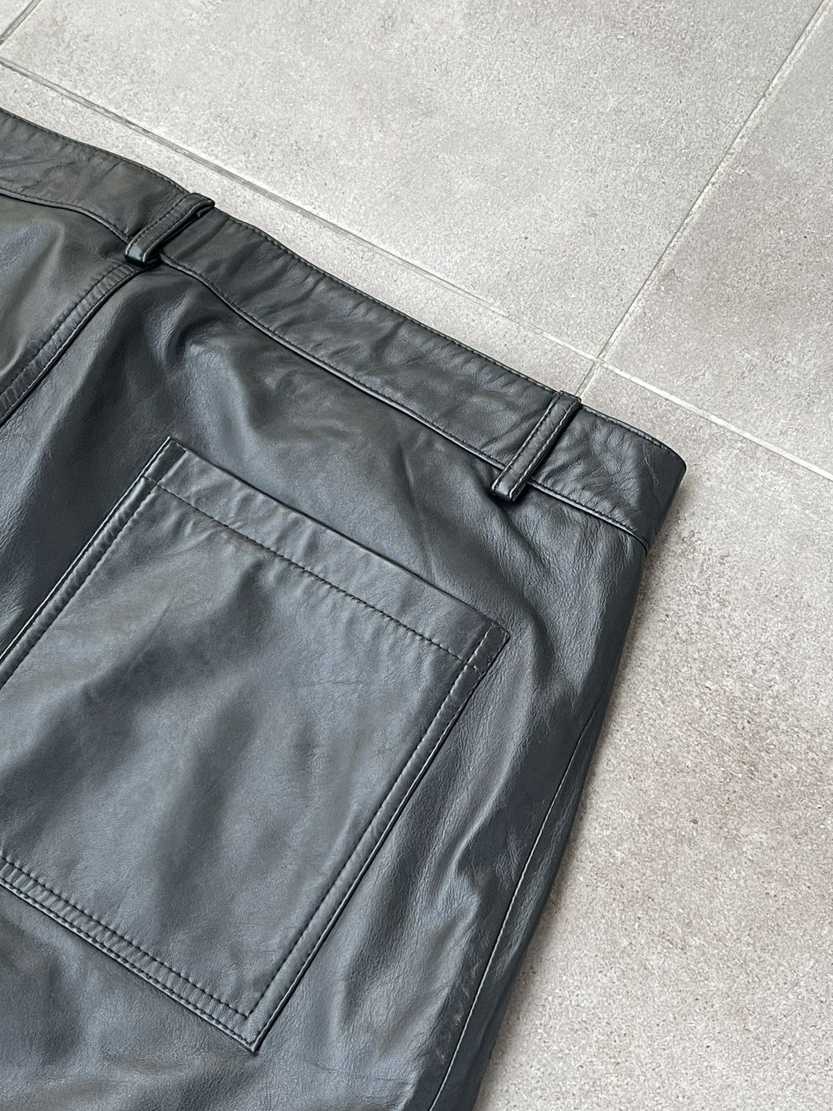 Leather !DS! SS23 Studio ID Suede Patch Leather Moto Trousers Size US 34 / EU 50 - 19 Thumbnail