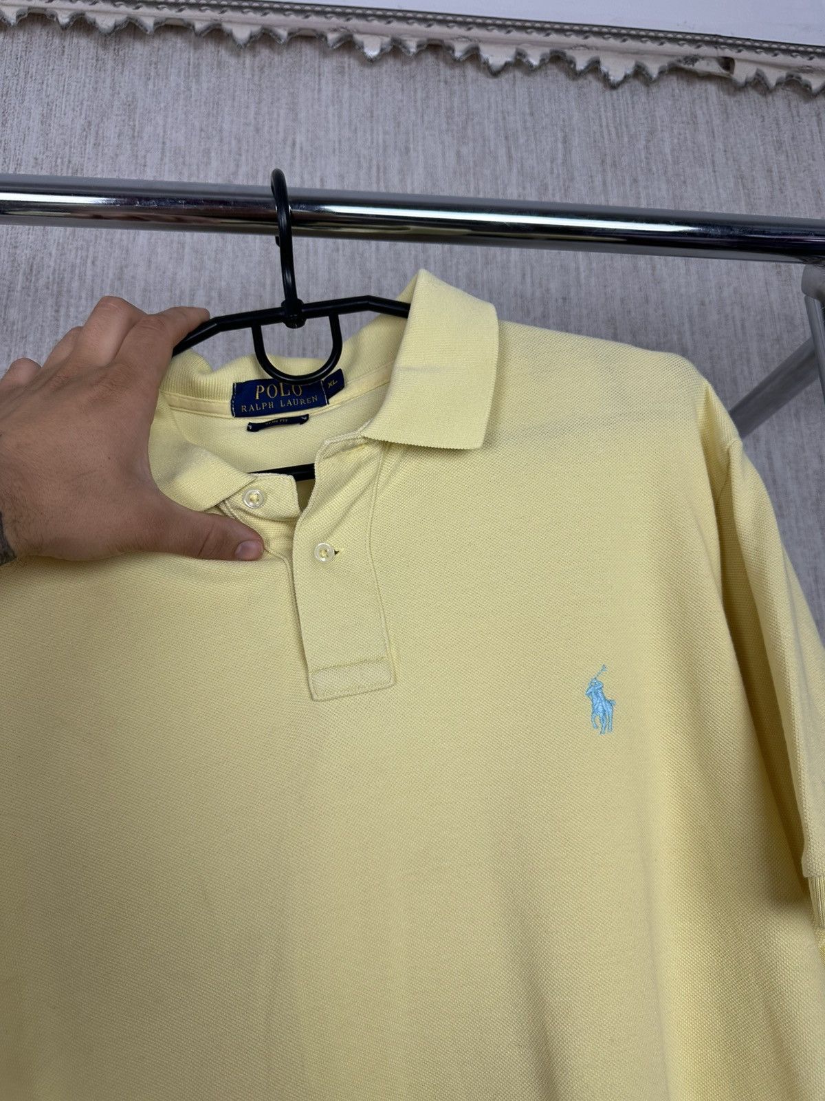 Polo Ralph Lauren × Vintage Vintage Polo Ralph Lauren Yellow Polo shirt Size US XL / EU 56 / 4 - 3 Thumbnail