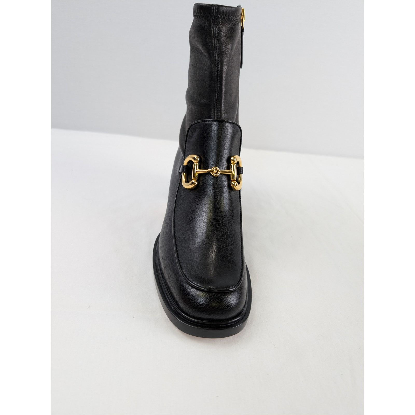Gucci o1rshd1 Horsebit Leather ankle boot in Black-Gold Toned Size US 10 / IT 40 - 11 Thumbnail