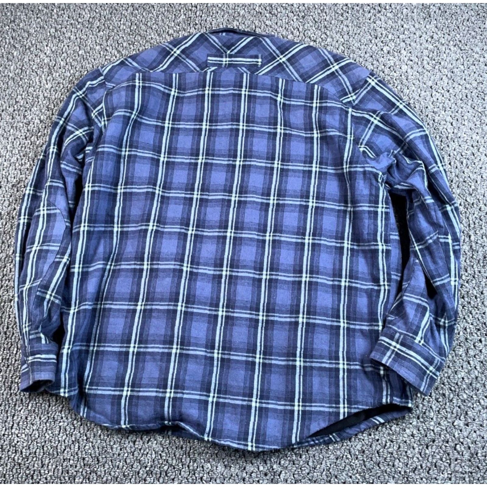 Vintage Workwear Fleece Lined Flannel Jacket Adult 2XL Blue Plaid Heavyweight Size US XXL / EU 58 / 5 - 2 Thumbnail