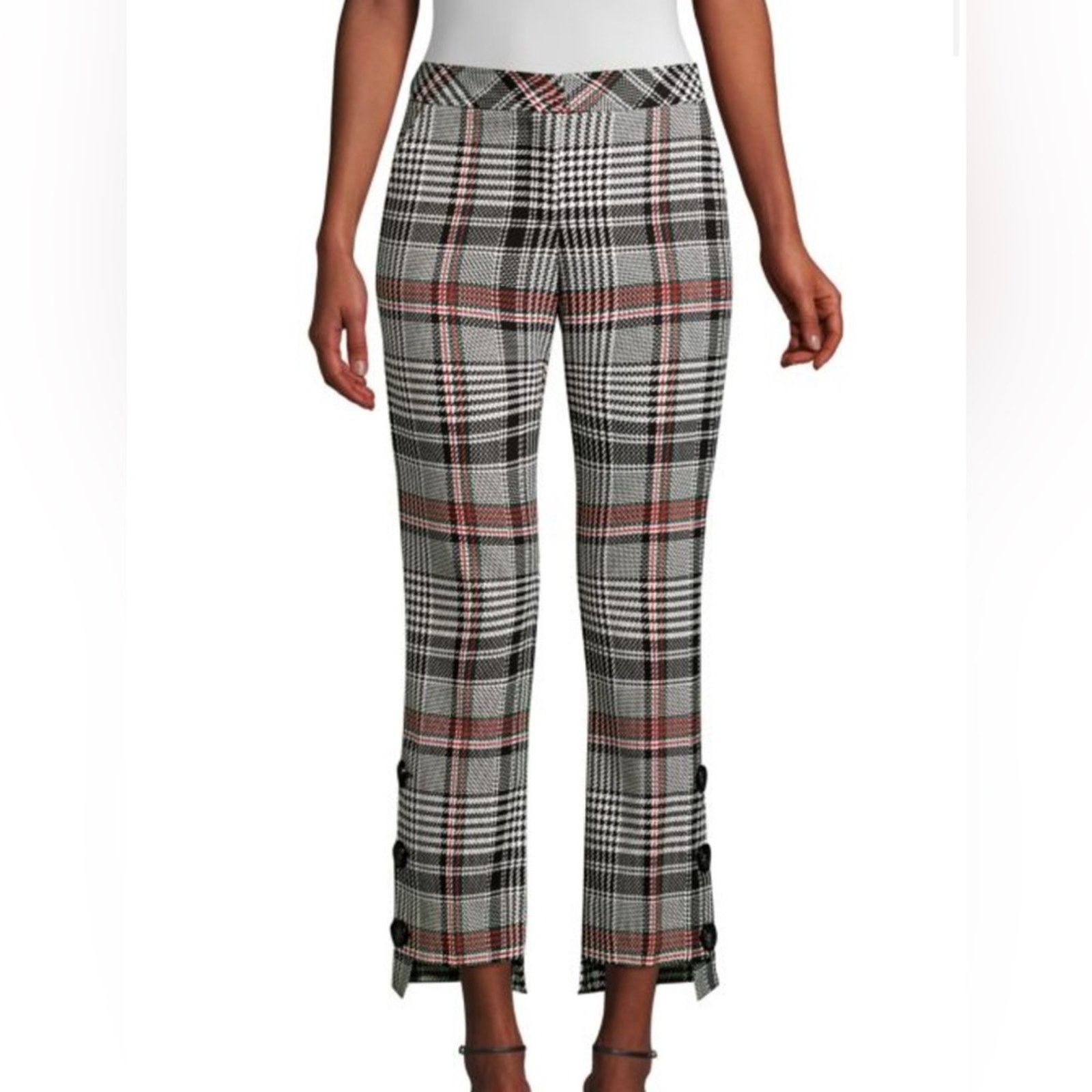 Trina Turk Nwt-TRINA TURK-Churchill Plaid Steph Hem Pants-Sz 0 Size 22" - 1 Thumbnail