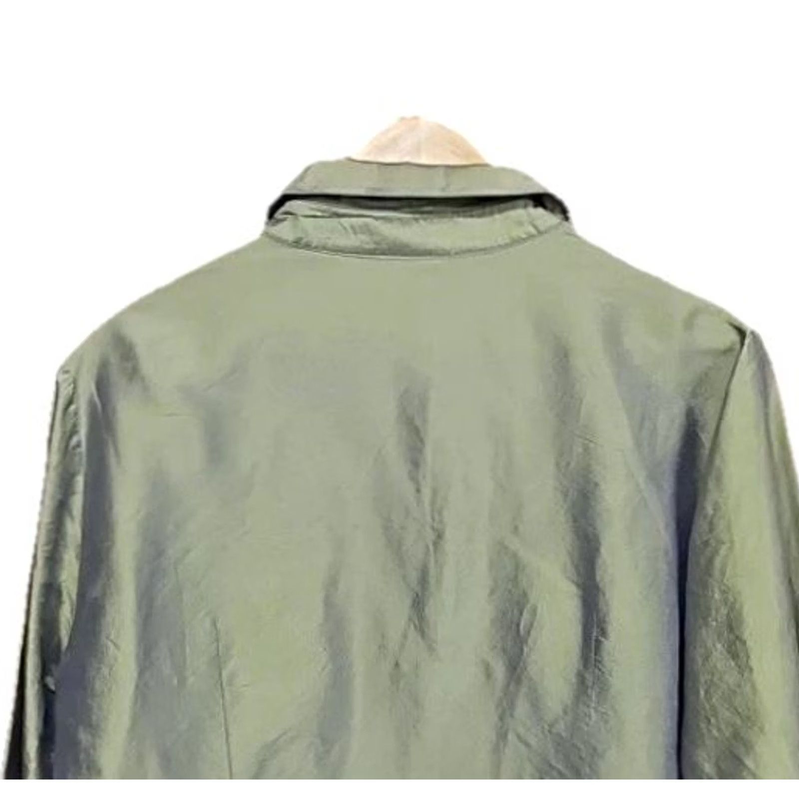 Worthington Worthington 100% Silk Blouse Womens Large Button Front Collared Luxe Drapey Olive Green Shirt Size L / US 10 / IT 46 - 7 Thumbnail