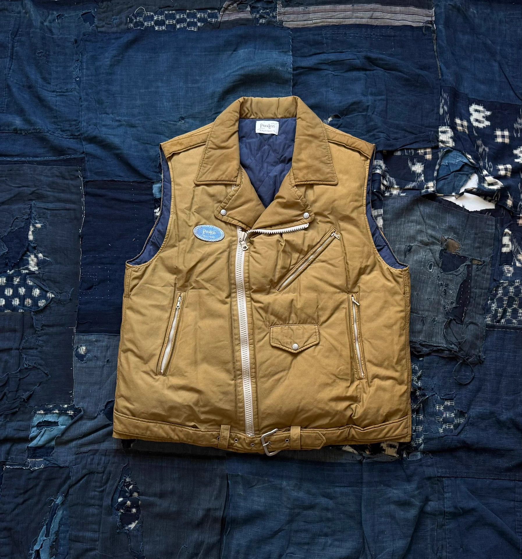 Visvim VISVIM Washed Distressed Mud-Dyed Down Motorcycle Vest Size US XXL / EU 58 / 5 - 1 Thumbnail
