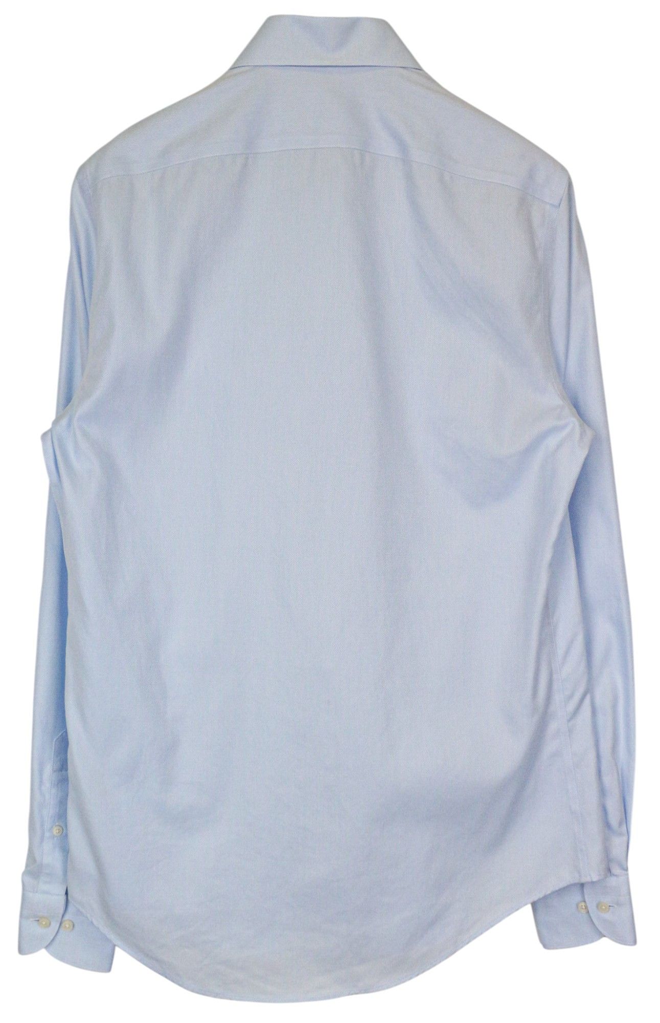Suitsupply 39L/15 1/2L Slim Blue Cotton Cutaway Twill Shirt 78969 Size 40L - 2 Thumbnail
