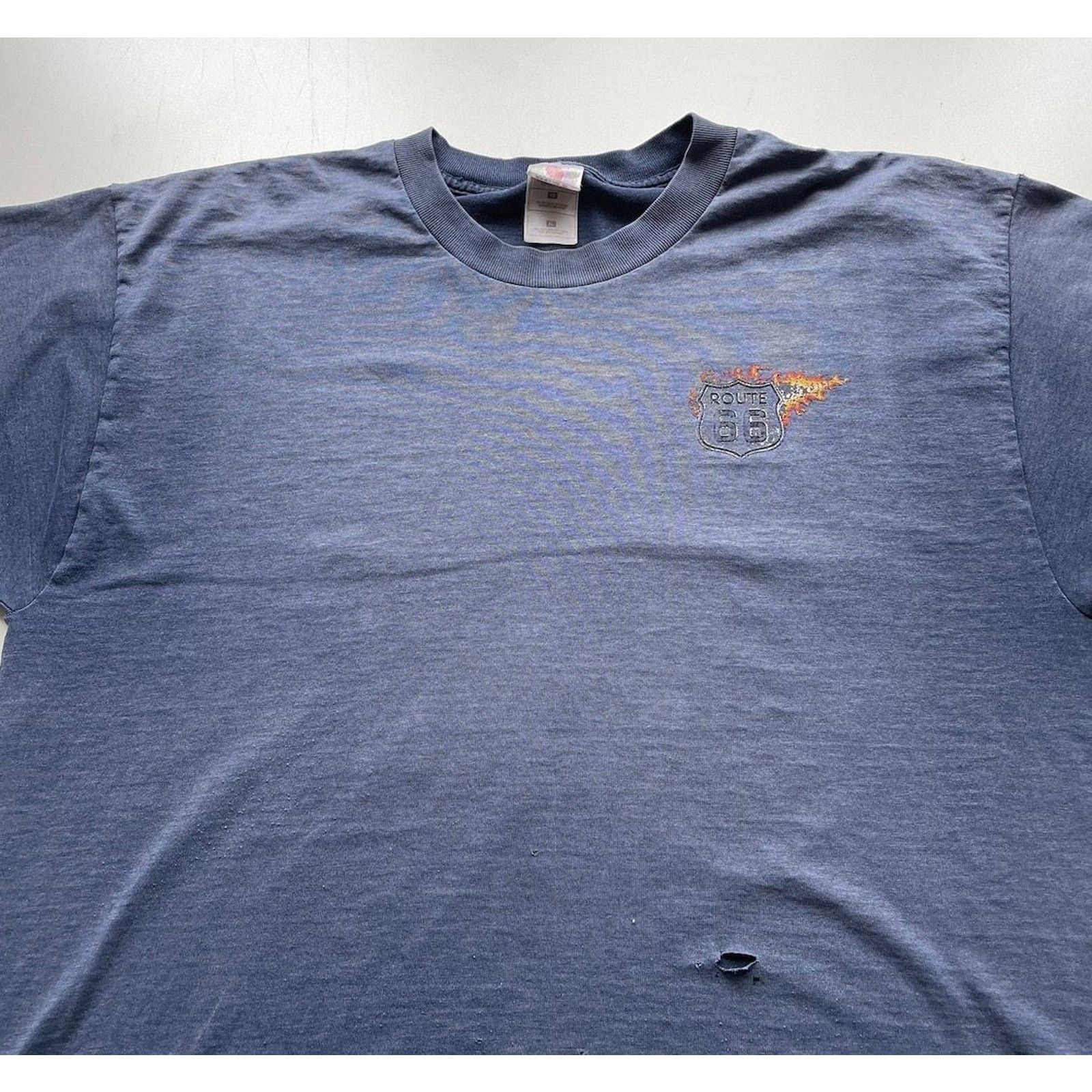 Vintage Vintage 90s Route 66 American Car Art T Shirt XL Faded Rare Size US XL / EU 56 / 4 - 4 Thumbnail