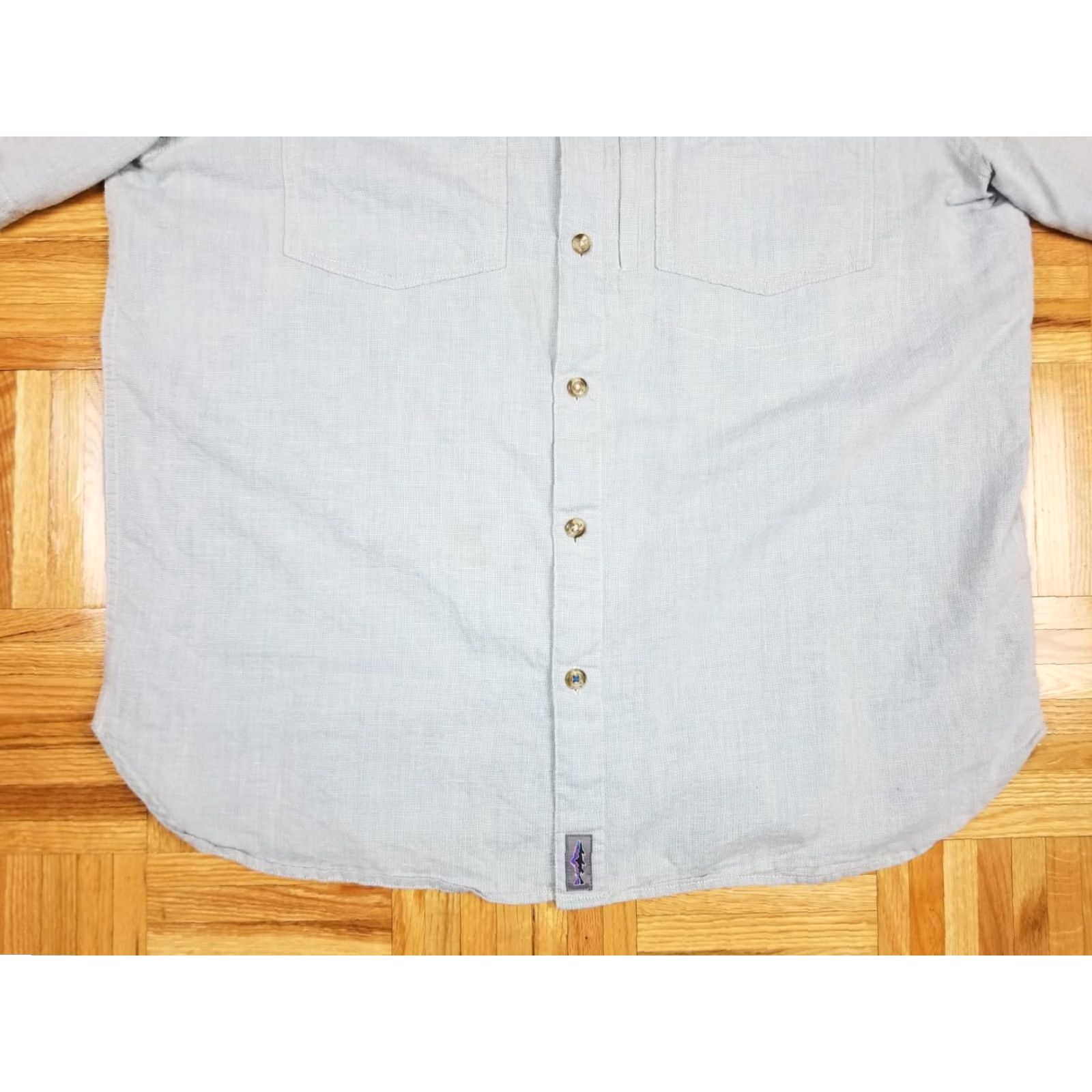 Patagonia VINTAGE Patagonia Cotton Short Sleeve Shirt Mens Large Blue T-Shirt Regular Fit 24 inch Cross Chest USA Theme Band Retro Rock Tropical Size US L / EU 52-54 / 3 - 3 Thumbnail