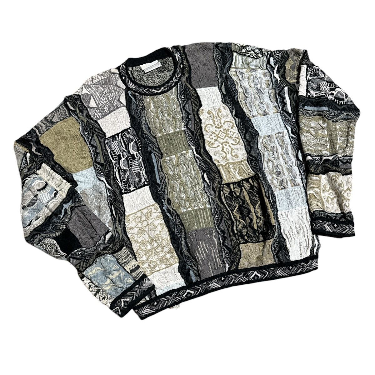 Coogi Vintage Patchwork Knit Coogi Sweater 90s Size US L / EU 52-54 / 3 - 1 Thumbnail