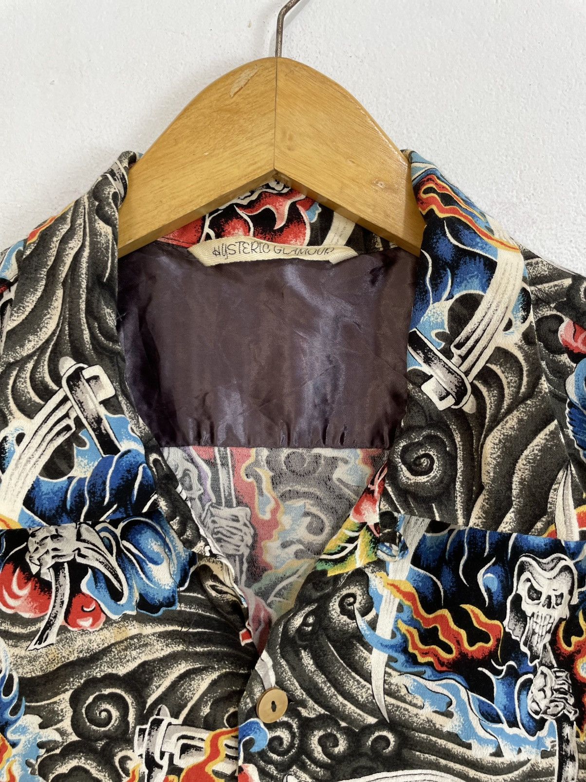 トップス hysteric glamour grim reaper shirt Hysteric Glamour Short Sleeve Shirt Grim Reaper Y285 | eBay