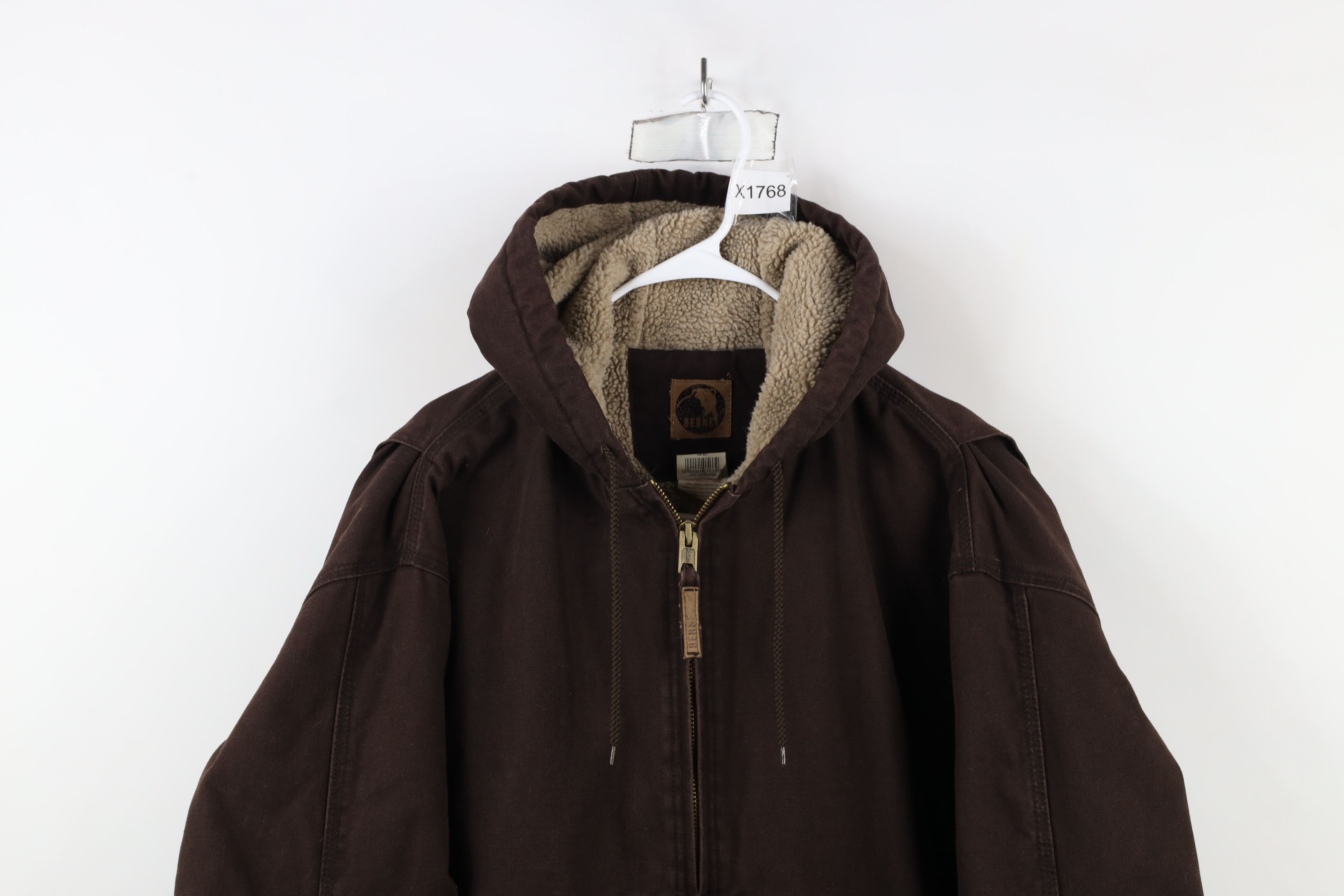 Vintage Vintage Y2K Streetwear Lined Canvas Hooded Work Jacket Brown Size US XL / EU 56 / 4 - 2 Thumbnail