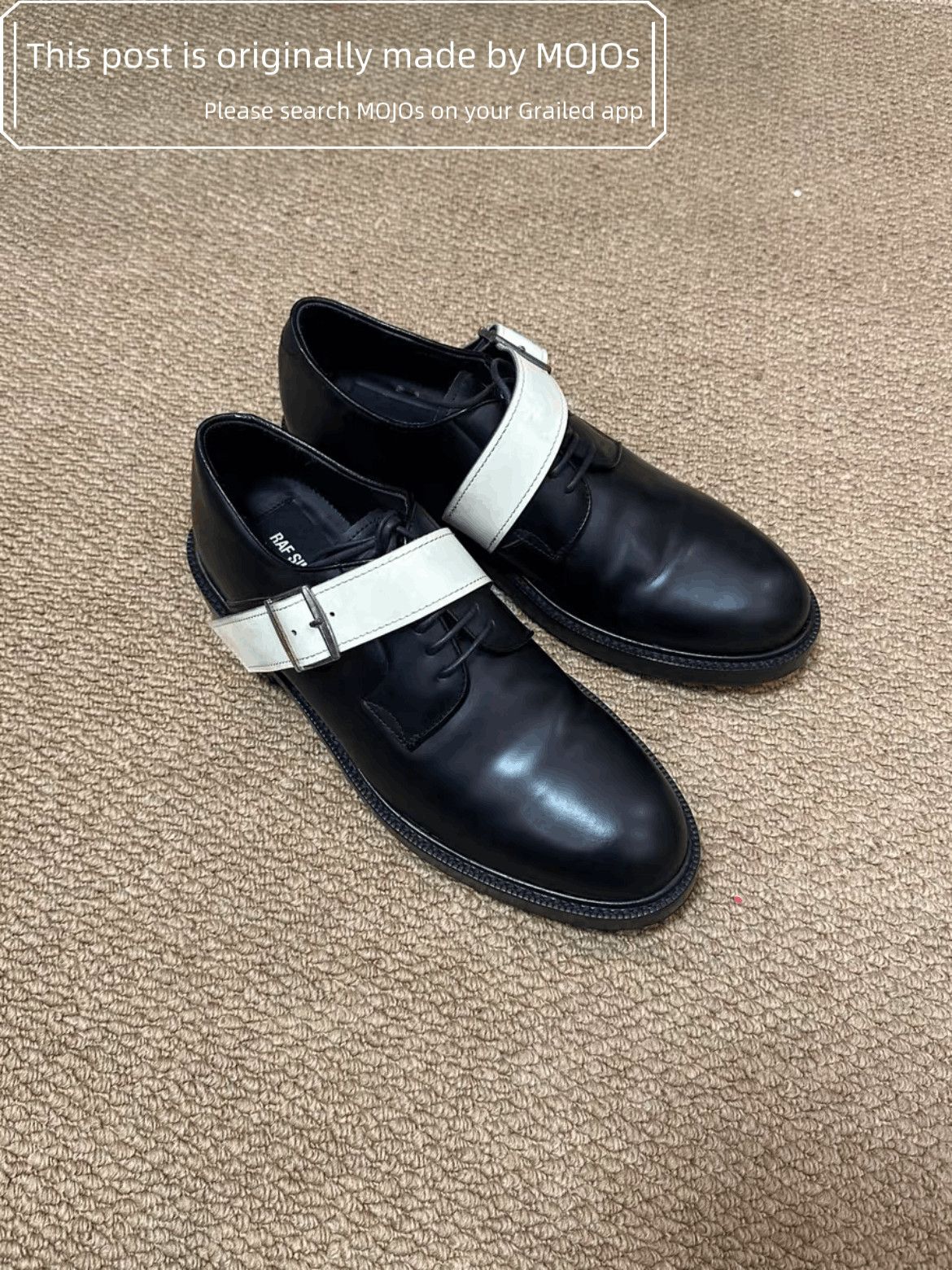 Raf Simons Sz 43 Raf Simons White Belt Stripe Derby Size US 10 / EU 43 - 2 Thumbnail