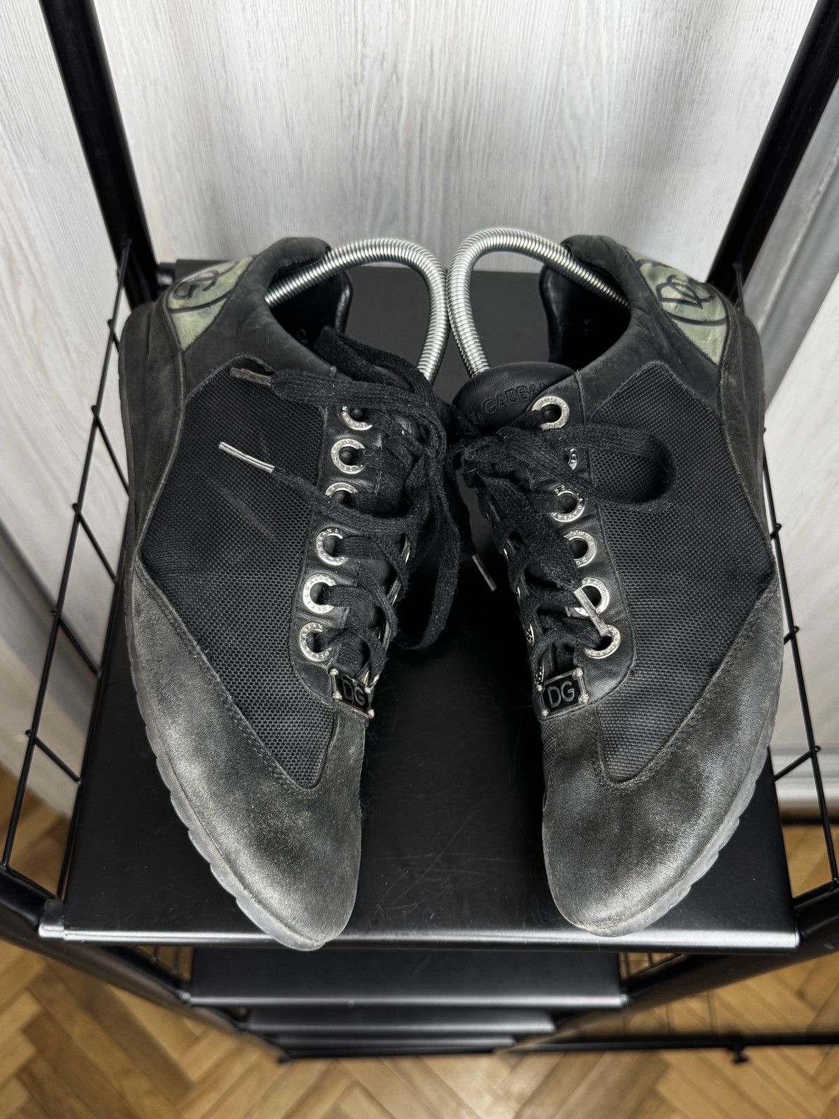 Dolce & Gabbana Dolce & Gabbana vintage leather textile low top sneakers Size US 10.5 / EU 43-44 - 17 Thumbnail