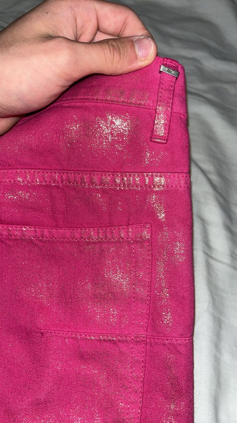 Hedi Slimane Dior Hedi pink golden dust jeans Size US 31 - 3 Thumbnail