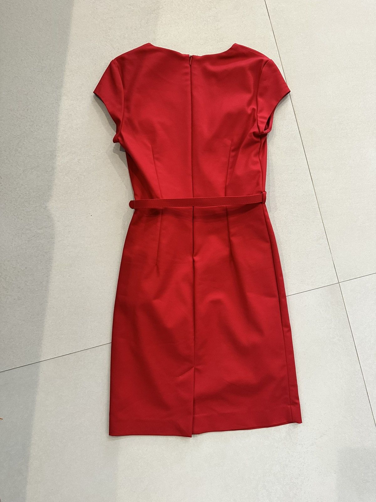 Mango Mango red belted dress in size small Size S / US 4 / IT 40 - 7 Thumbnail