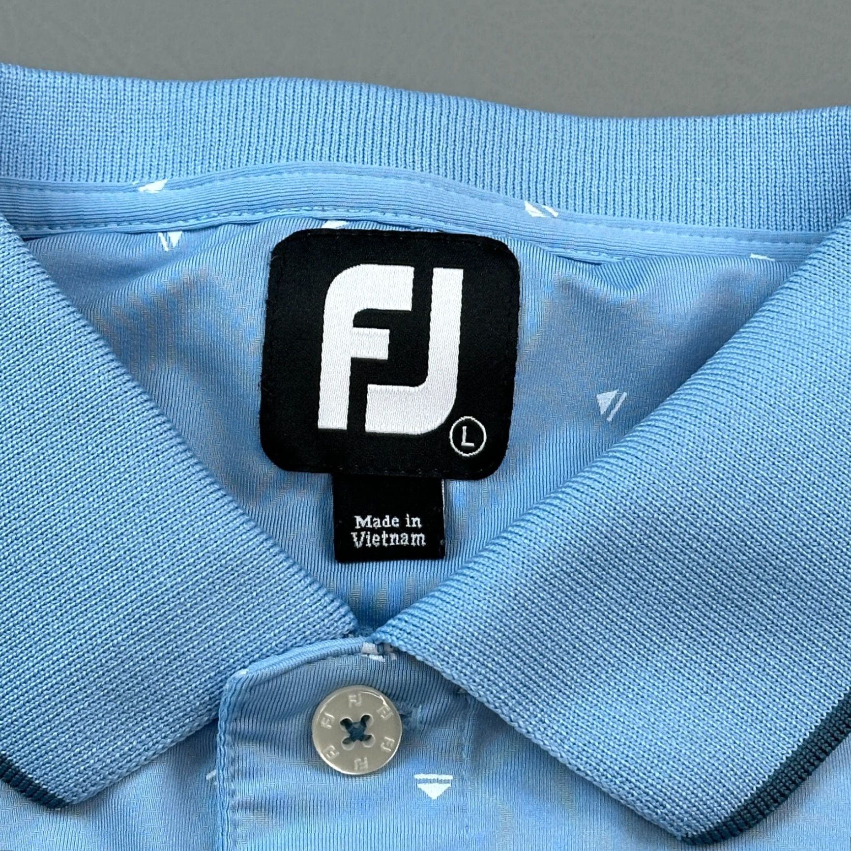 Footjoy FootJoy Polo Shirt Mens Large Blue Push Play Print Lightweight Performance Golf Shirt Size US L / EU 52-54 / 3 - 3 Thumbnail