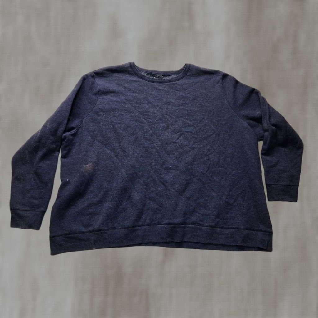 Vintage VINTAGE Just My Size Women's Sweater Shirt Adult 4X Gray Long Sleeve V-Neck Pullover Size XXL / US 16-18 / IT 52-54 - 1 Thumbnail