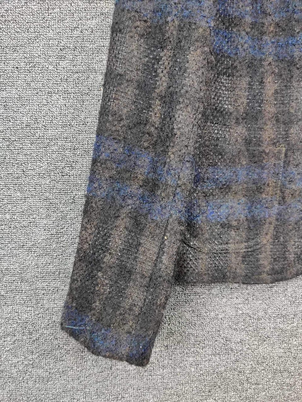 Japanese Brand Max Mara Weekend Plaid Wool Mohair Single Breasted Coat Size US S / EU 44-46 / 1 - 4 Thumbnail