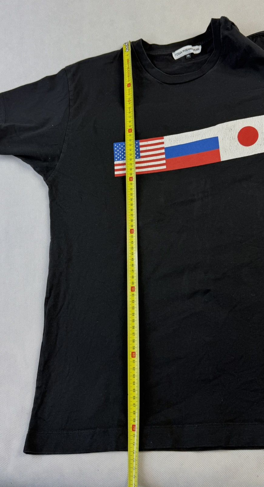 Gosha Rubchinskiy Gosha Rubchinskiy Flag T-shirt Black Size US XL / EU 56 / 4 - 3 Thumbnail