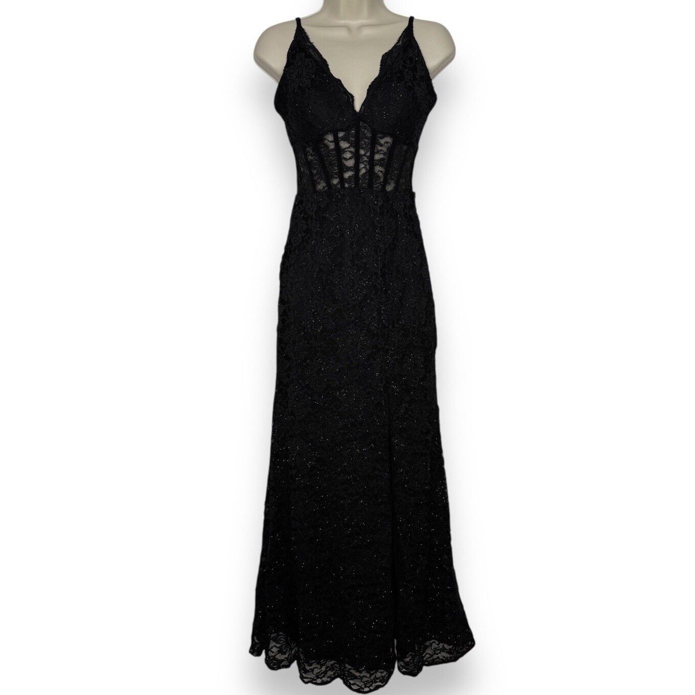 Other Morgan & Co Junior Lace Corset Black Prom Gown Dress Sz 3 Size S / US 4 / IT 40 - 2 Thumbnail