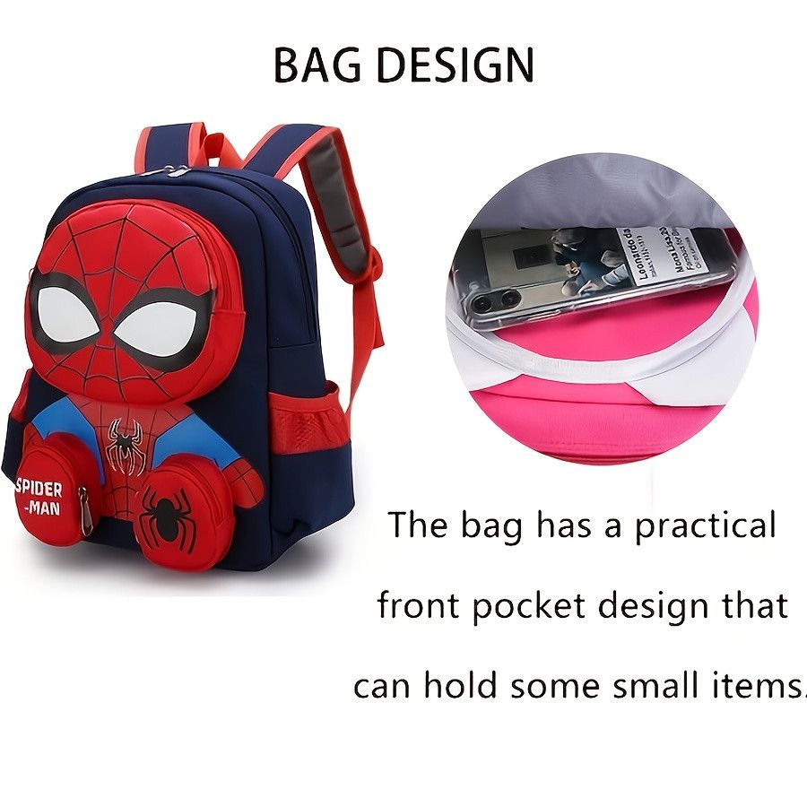 Disney Disney Spiderman school Backpack, Large Capacity for pupils Size ONE SIZE - 4 Thumbnail