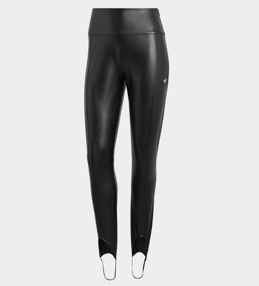 Adidas Adidas IB4543 Faux Leather Stirrups Legging Black ( S ) Size 28" / US 6 / IT 42 - 1 Thumbnail