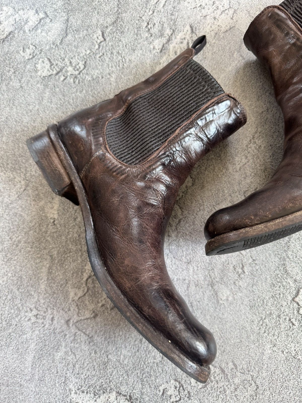 Shoto Shoto 41size brown leather Chelsea boost distressed style Size US 8 / EU 41 - 12 Thumbnail