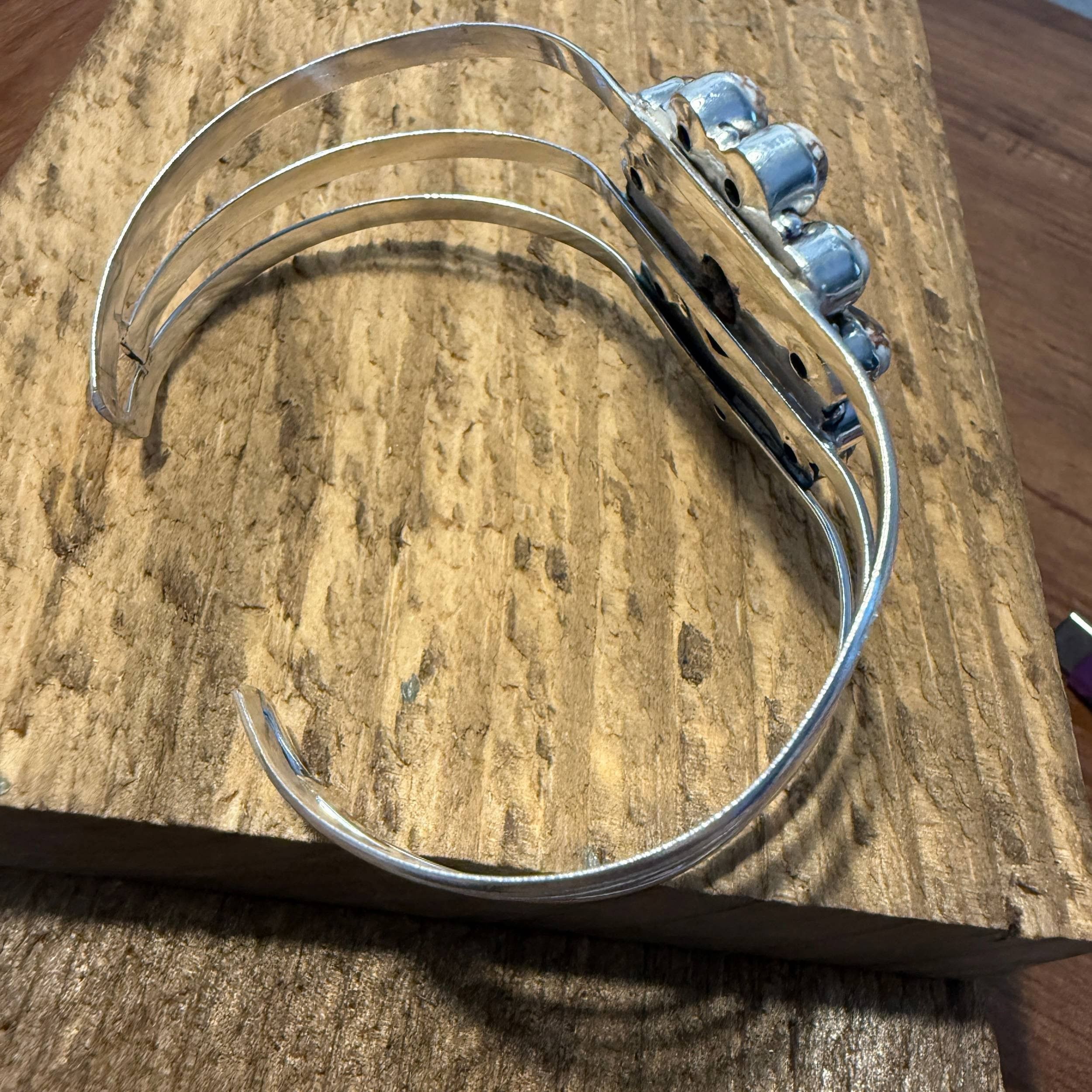 Other Wild Horse Turquoise Adjustable Sterling Silver Cuff Size ONE SIZE - 8 Thumbnail