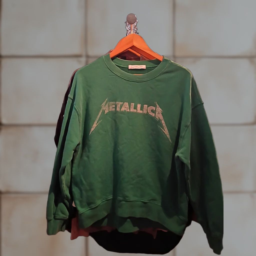 Vintage VINTAGE Metallica Pullover Sweatshirt Green Size S Unisex USA Daydreamer Shirt Size US S / EU 44-46 / 1 - 1 Thumbnail
