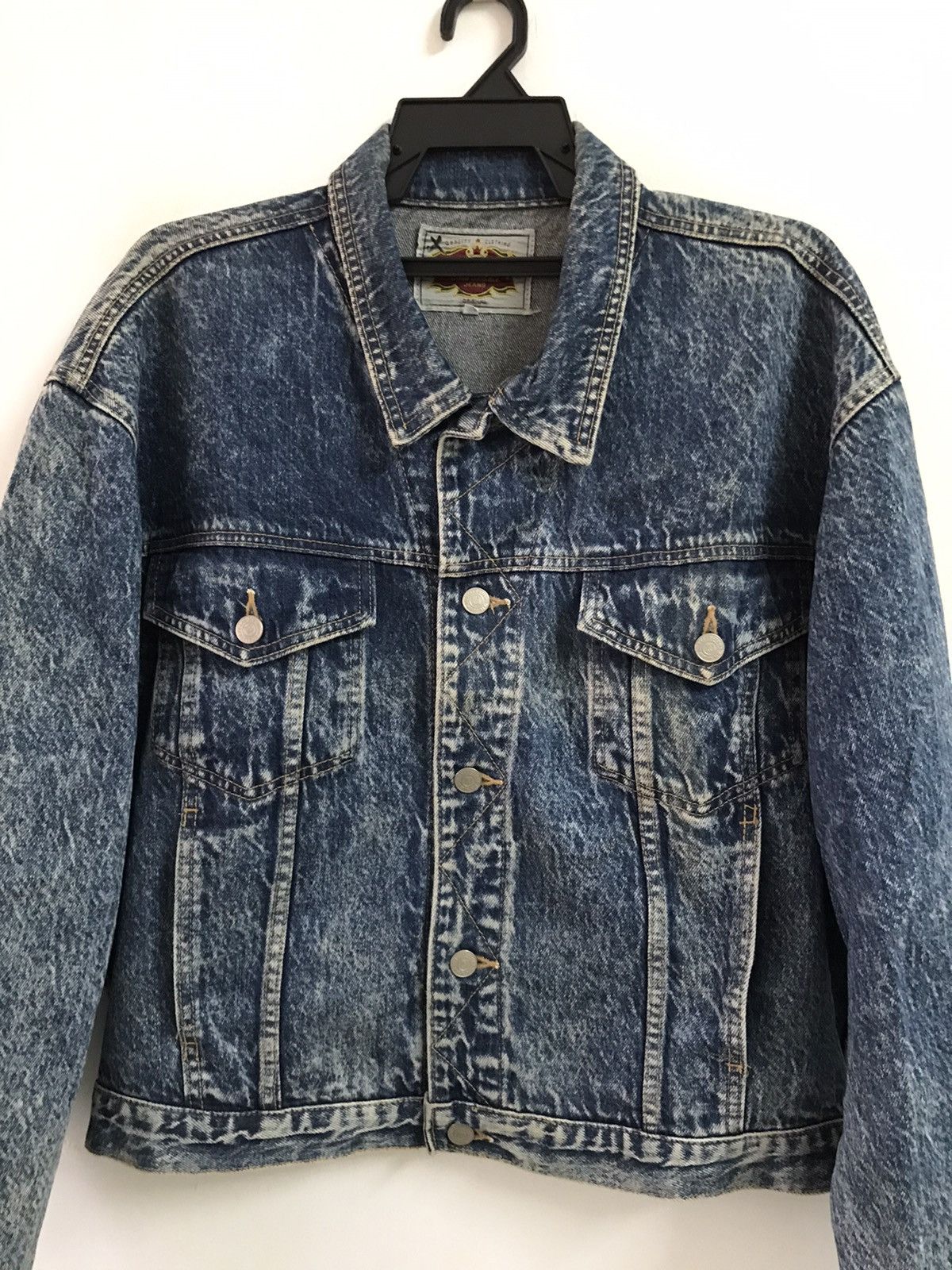 Big John × Vintage Vintage Big John Scoville Acid Wash Crop denim jacket Size US L / EU 52-54 / 3 - 8 Thumbnail