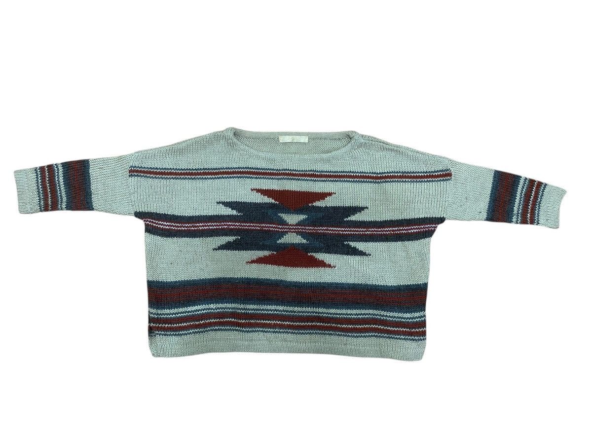Japanese Brand × Native Vintage japanase brand navajo knit croptop Size L / US 10 / IT 46 - 3 Thumbnail