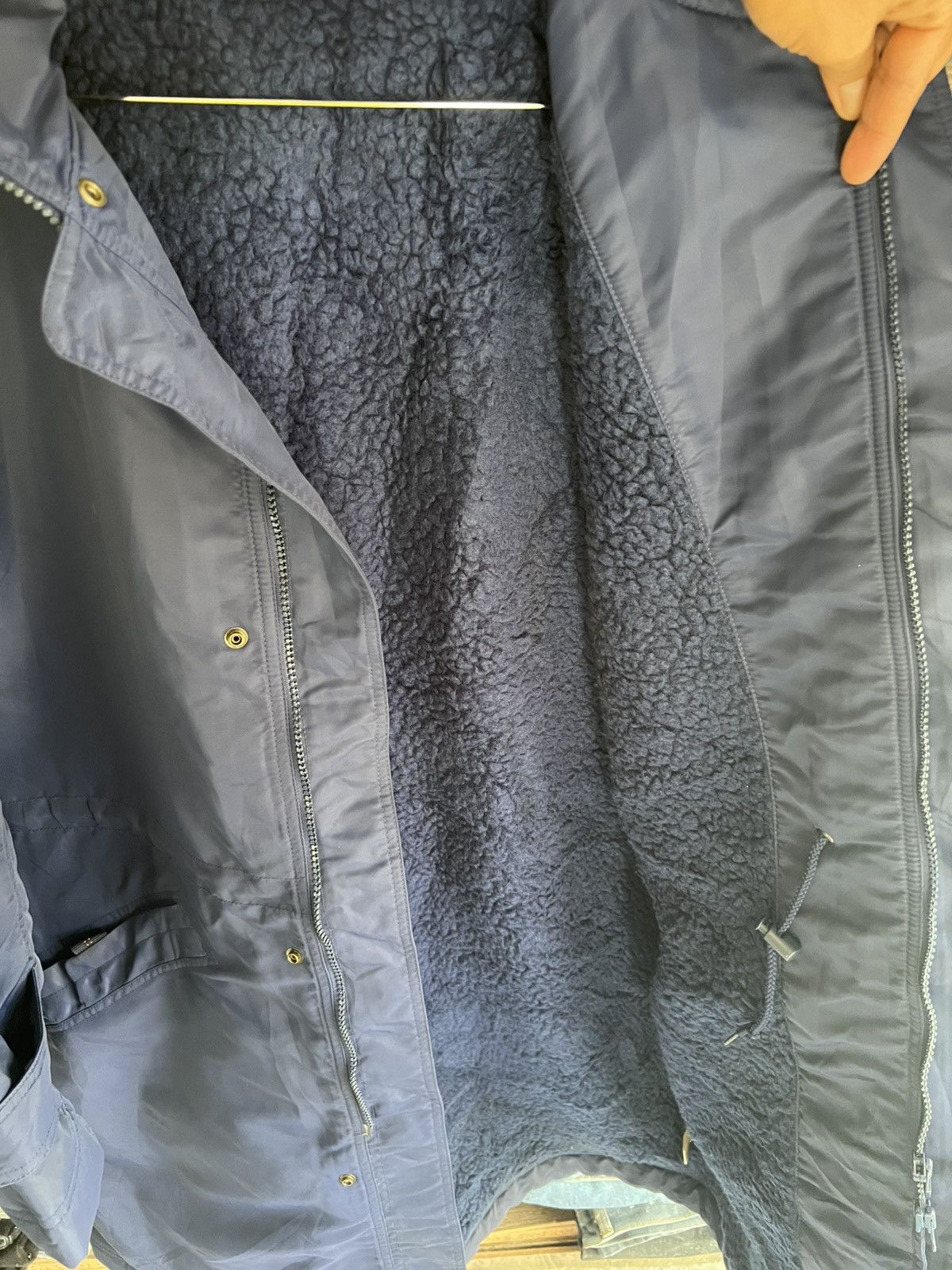 Nike 🔥Vintage Nike Big Swoosh Sherpa Hoodie Jacket Size US XL / EU 56 / 4 - 13 Thumbnail