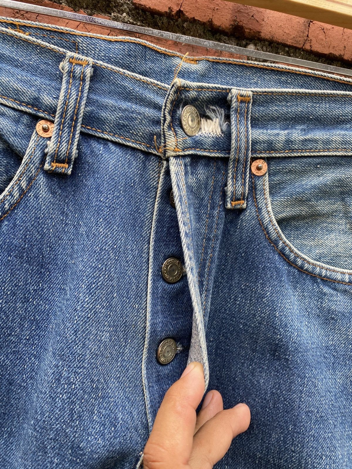 Levi's Vintage Clothing W27x32.5 Vintage levi's 501 redline big E made in USA Size 27" / US 4 / IT 40 - 7 Thumbnail