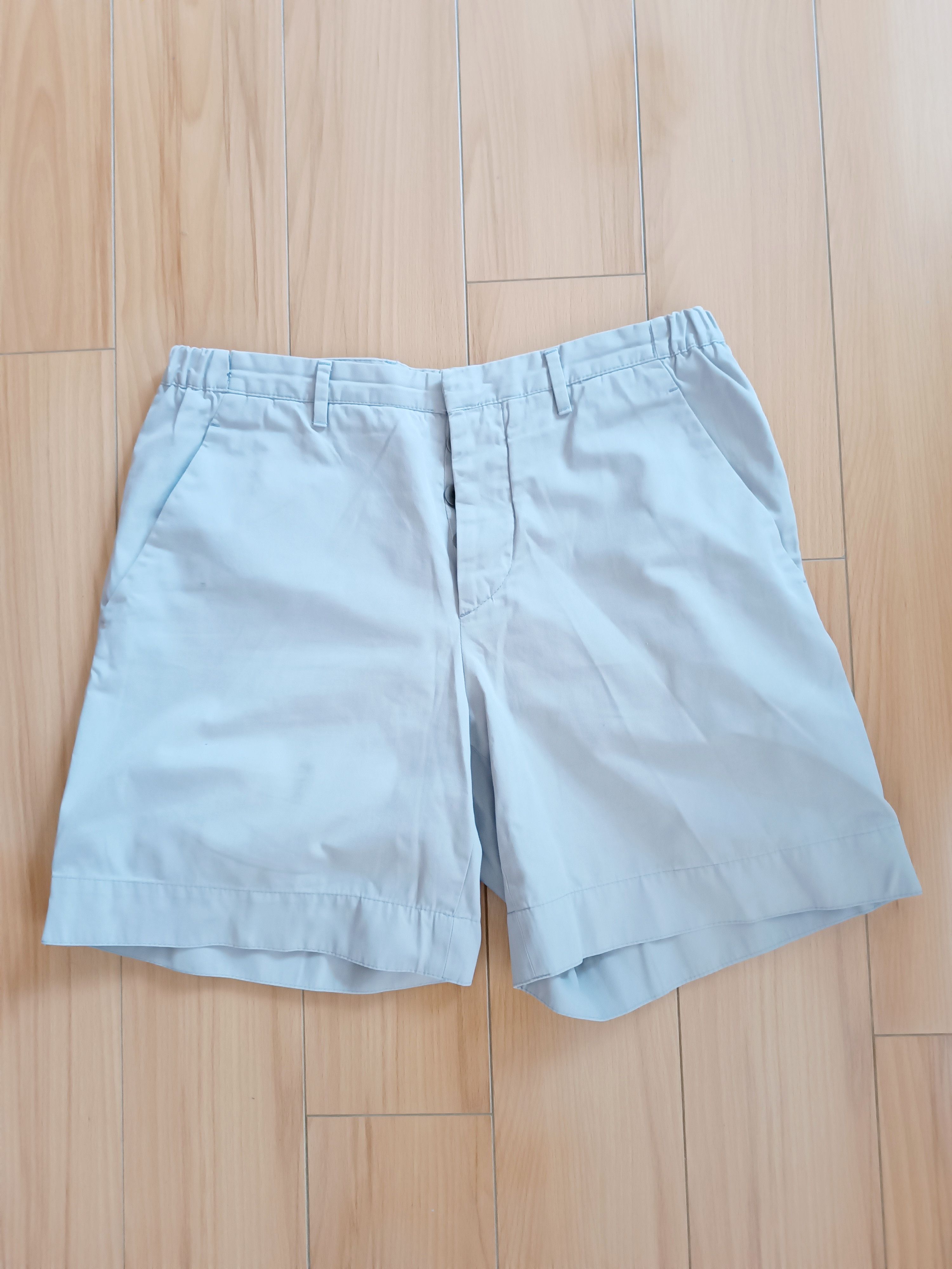 Prada Prada Mens Beige Cotton Shorts with Velcro Leg Opening Size US 30 / EU 46 - 1 Thumbnail