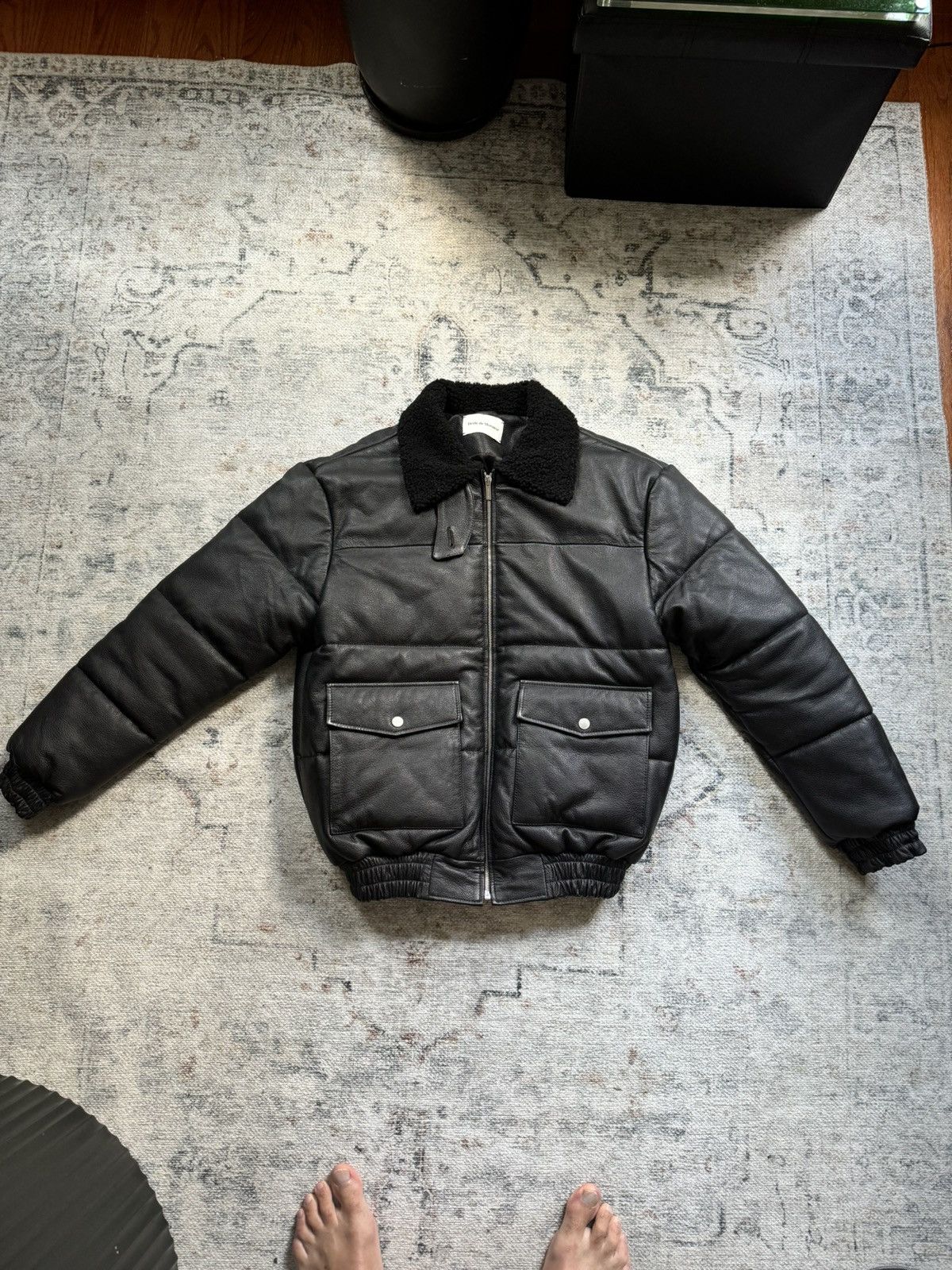 Drole De Monsieur Drole De Monsieur LEATHER BOMBER JACKET IN BLACK Size US M / EU 48-50 / 2 - 3 Thumbnail
