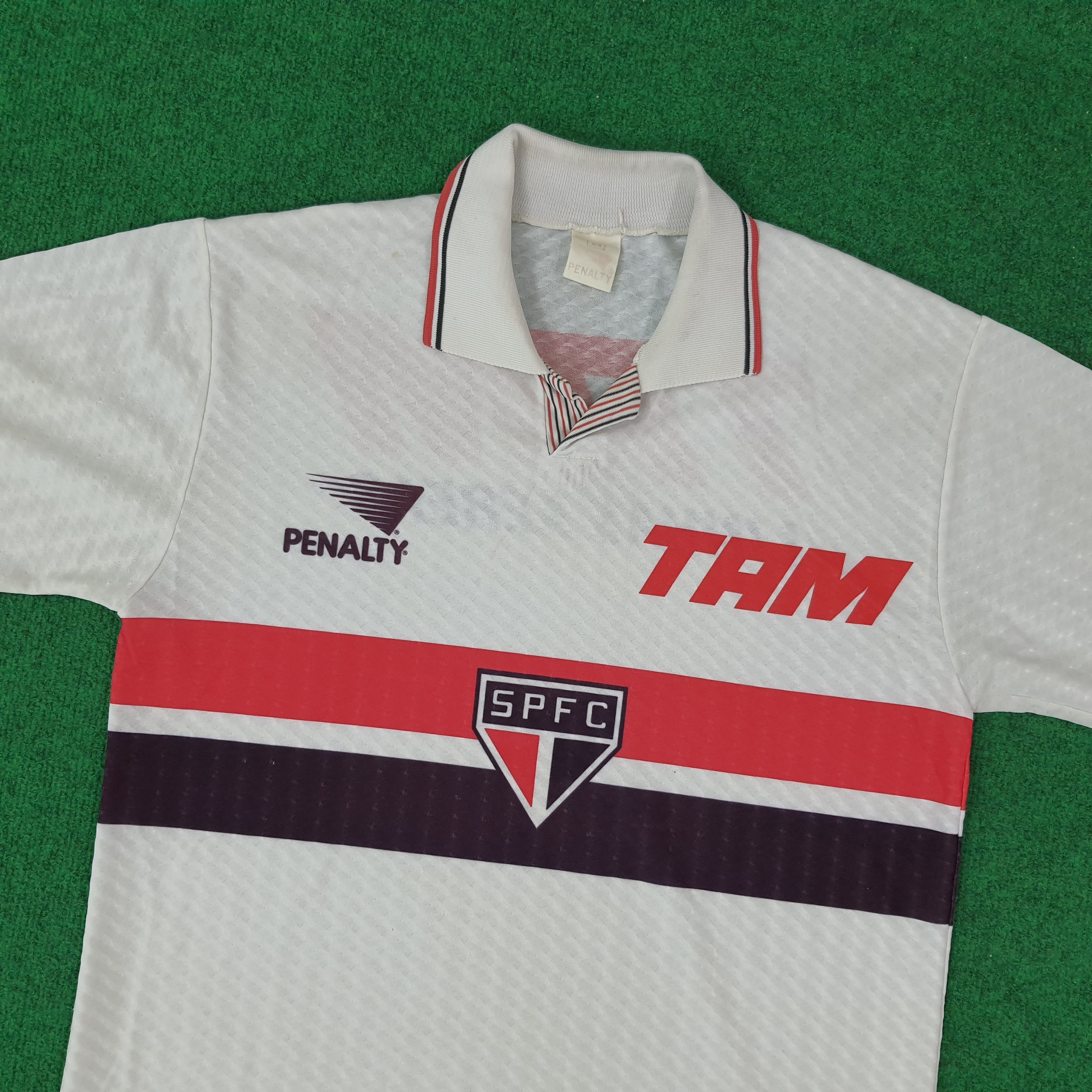 Penalty Vintage Penalty Sao Paulo Home Football 90s Jersey C223N49 Size US M / EU 48-50 / 2 - 2 Thumbnail