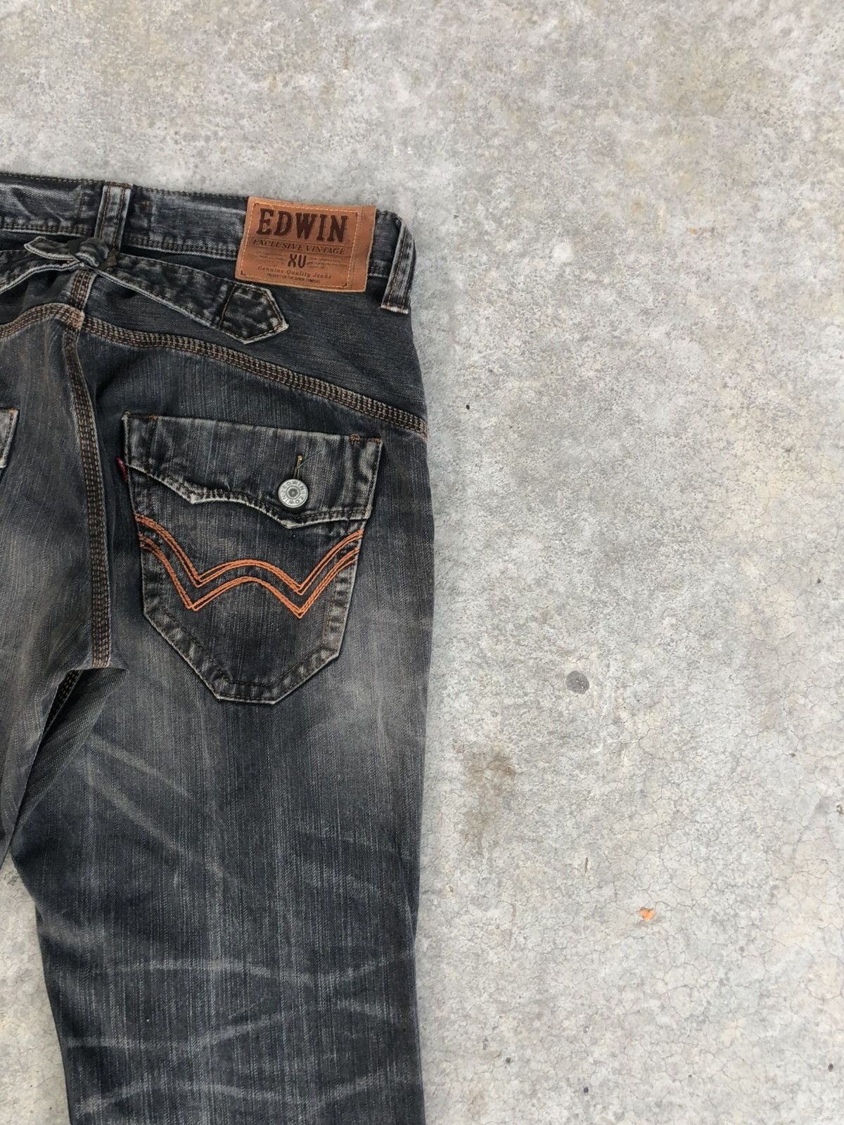 If Six Was Nine Japanese Edwin XV Flared Jeans Distressed Denim Size US 33 - 10 Thumbnail
