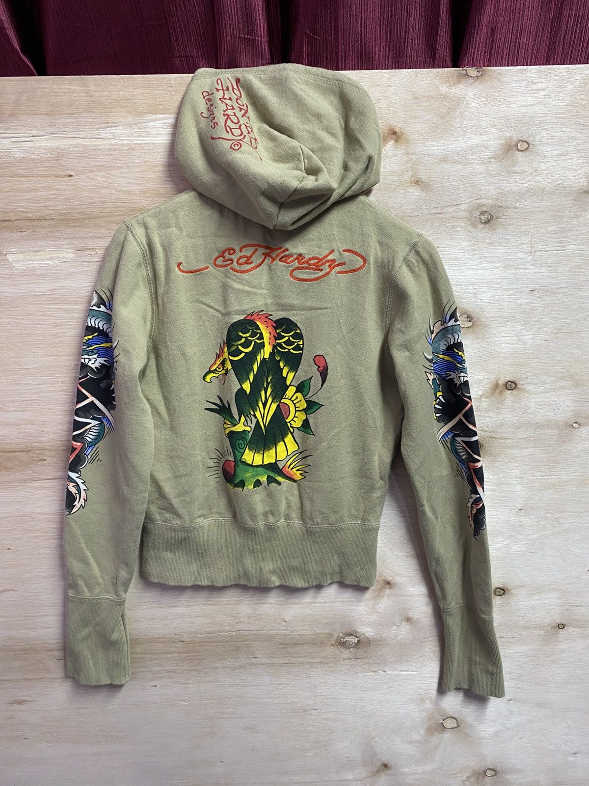 Ed Hardy vintage Ed Hardy by Christian Audigier Eagle zip-up hoodie Size S / US 4 / IT 40 - 11 Thumbnail