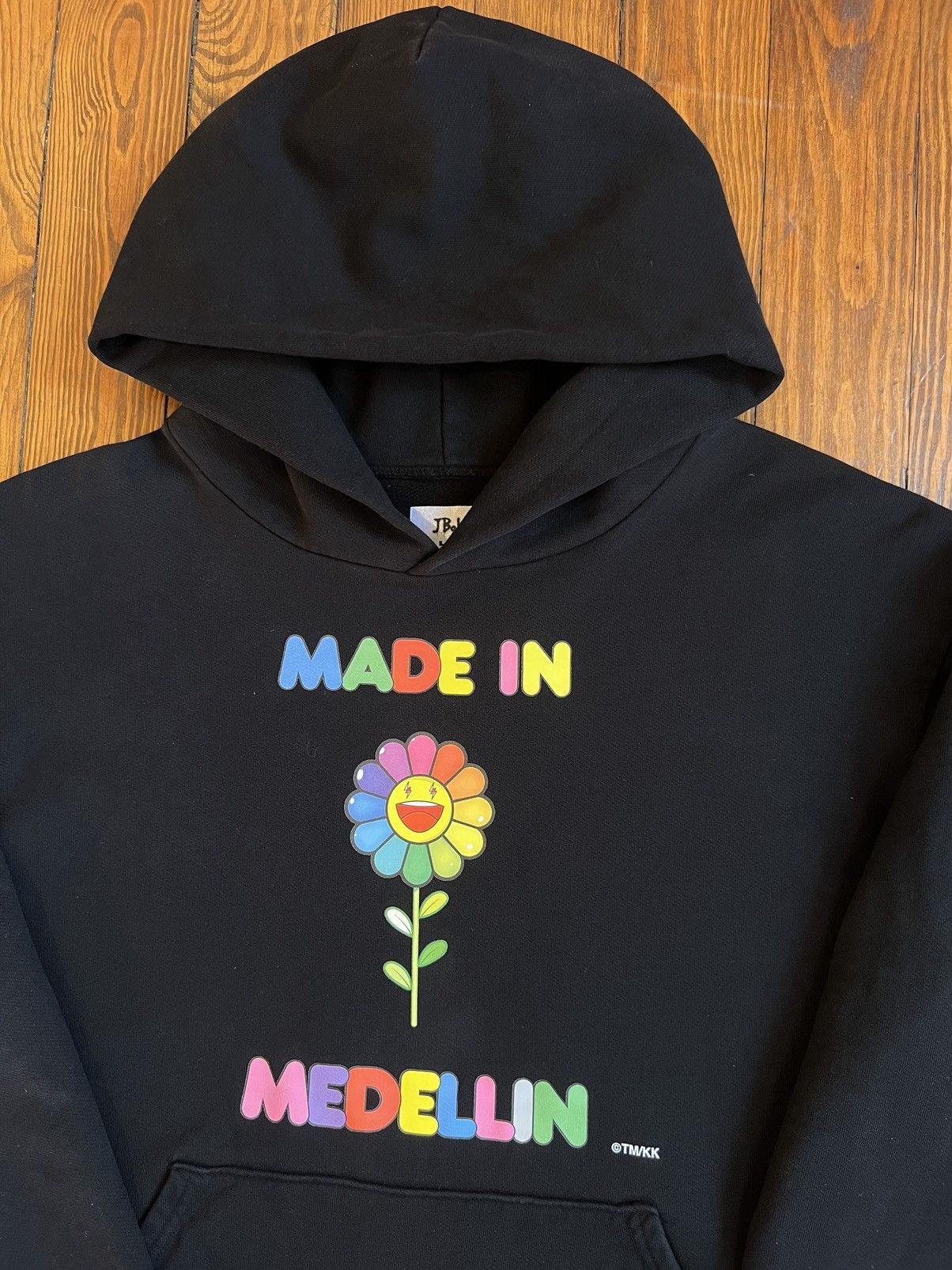 image of J Balvin Made In Medellin Hoodie in Black, Men's (Size Large)