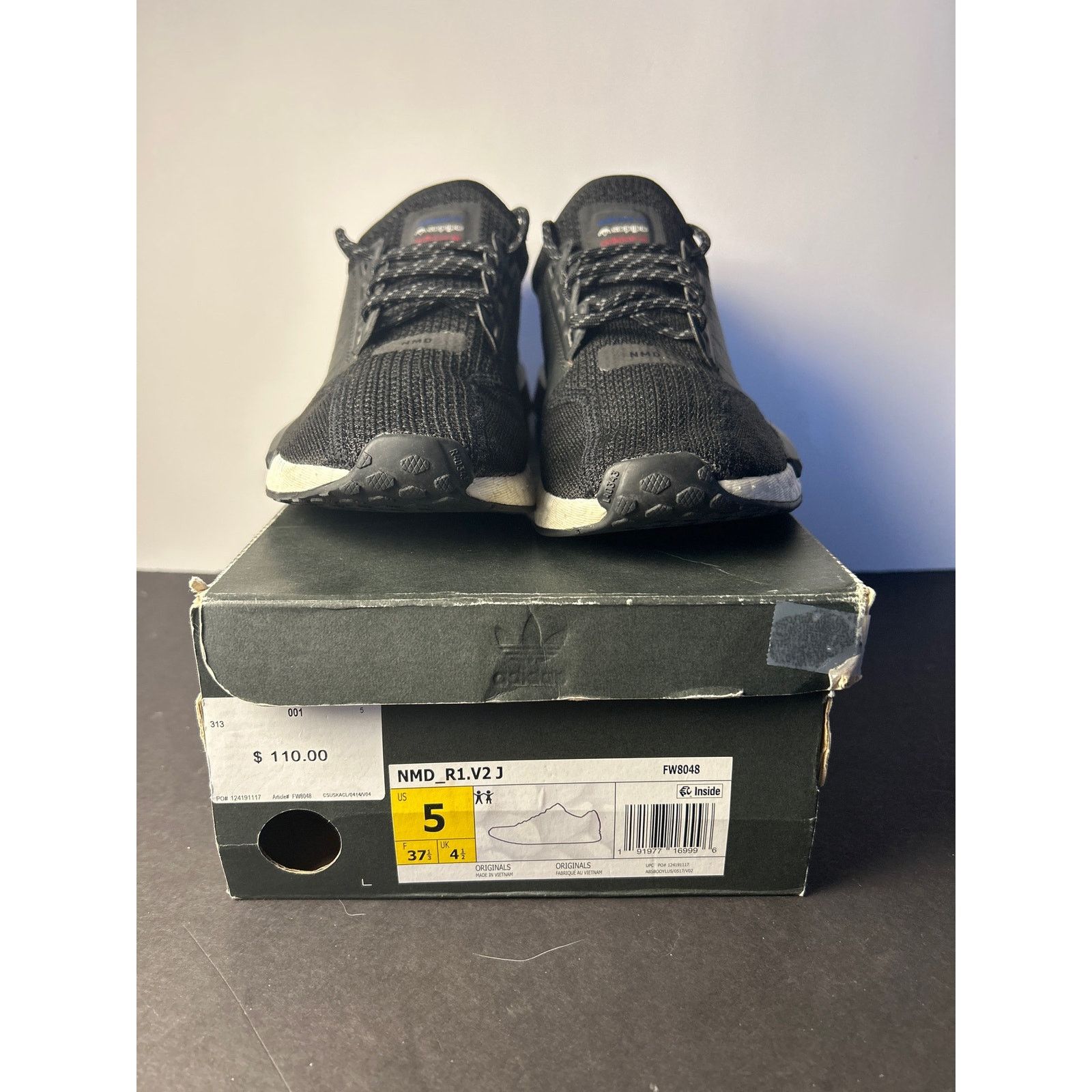 Adidas Adidas Mens NMD_R1 V2 J 'Black Gold Metallic' Size 5 Size US 5 / EU 37 - 8 Thumbnail