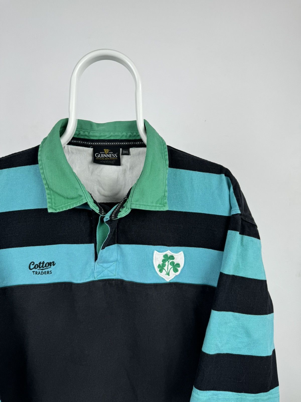 Vintage Vintage Cotton Traders Ireland Guinness Polo Rugby Style Size US XXL / EU 58 / 5 - 2 Thumbnail