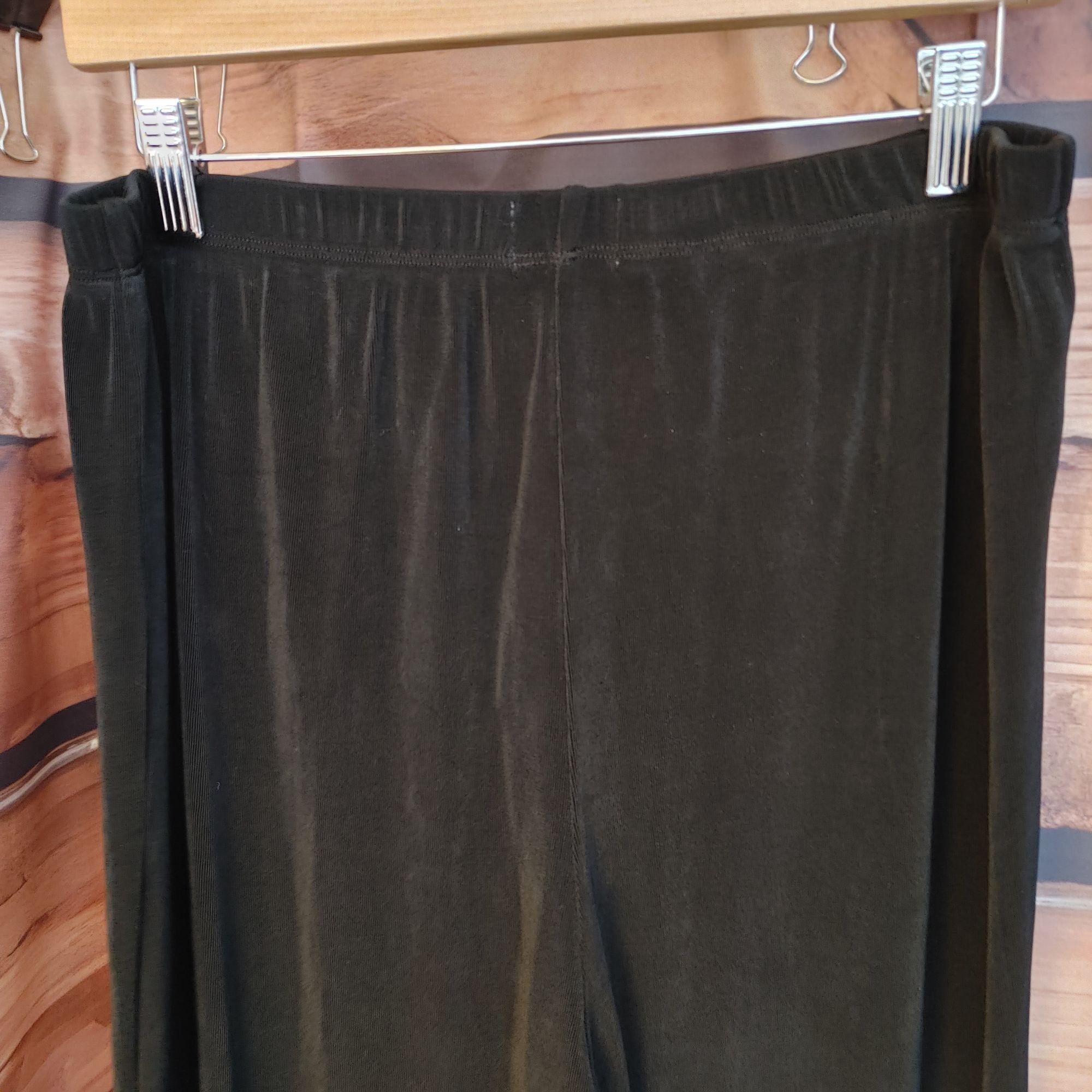 Other Napa Valley Women's Soft Black Velour Lounge Pants Large Size 40" / US 18 - 2 Thumbnail