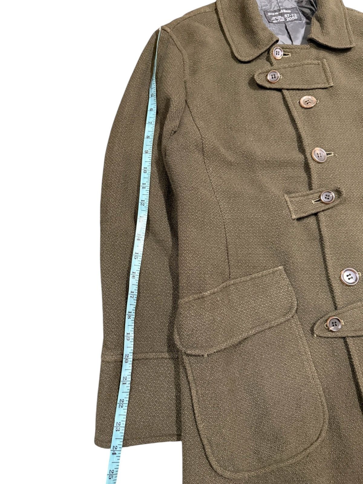 If Six Was Nine Vtg🔥Qua-Drille Salt & papper Buttoned Trench Coat Jacket Size US M / EU 48-50 / 2 - 15 Thumbnail
